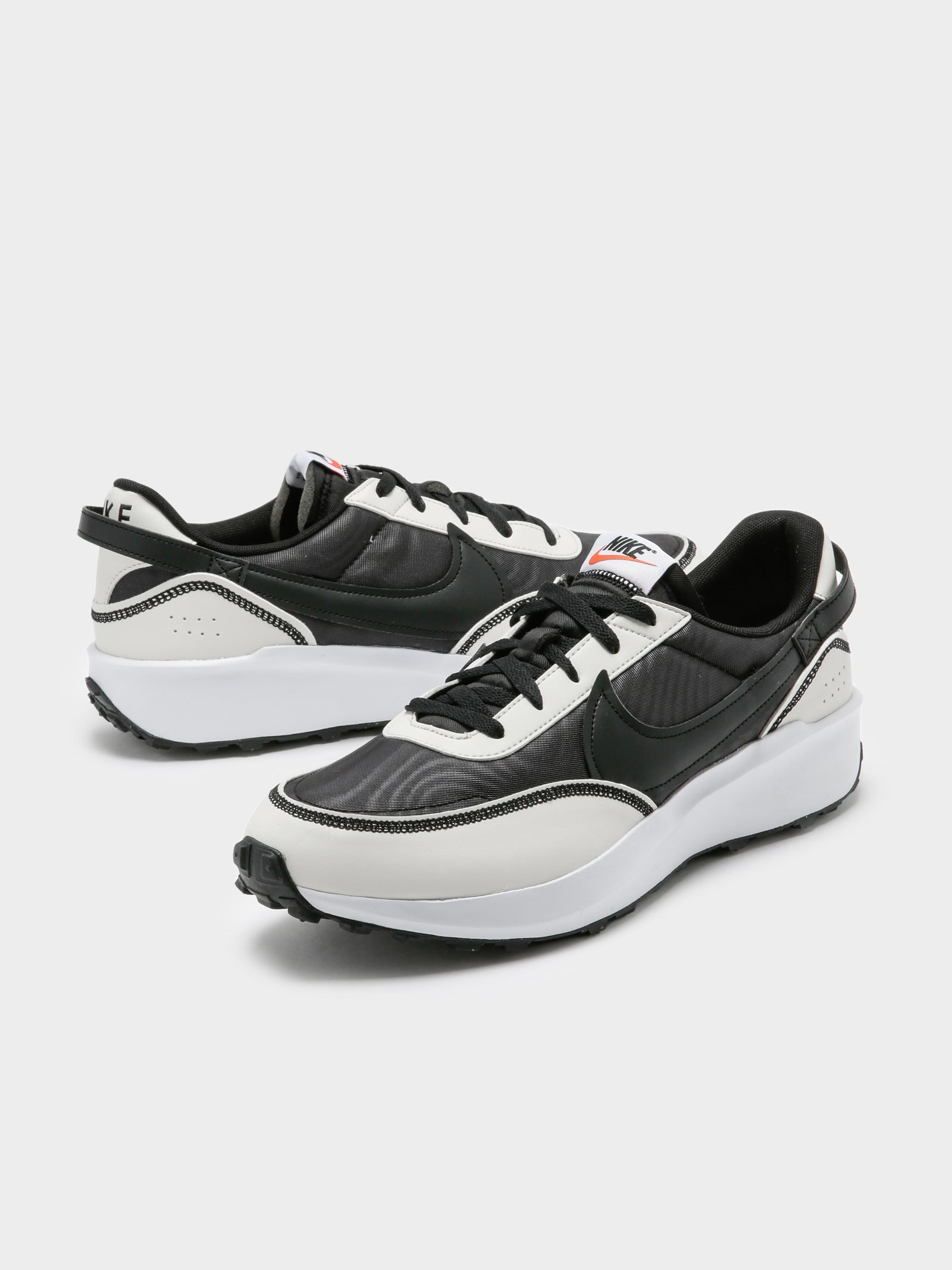 Nike Mens Waffle Debut Sneakers Black/White Glue Store
