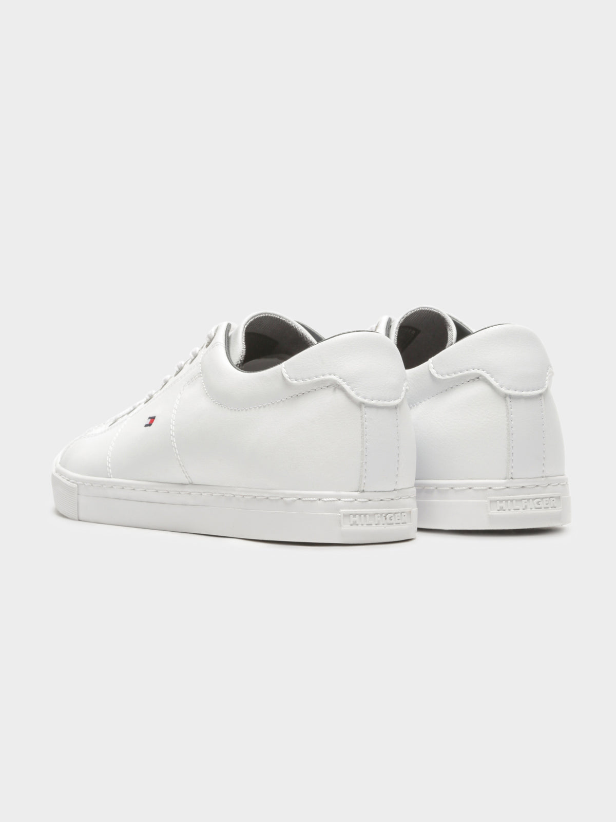 Mens Essential Sneaker in White Leather
