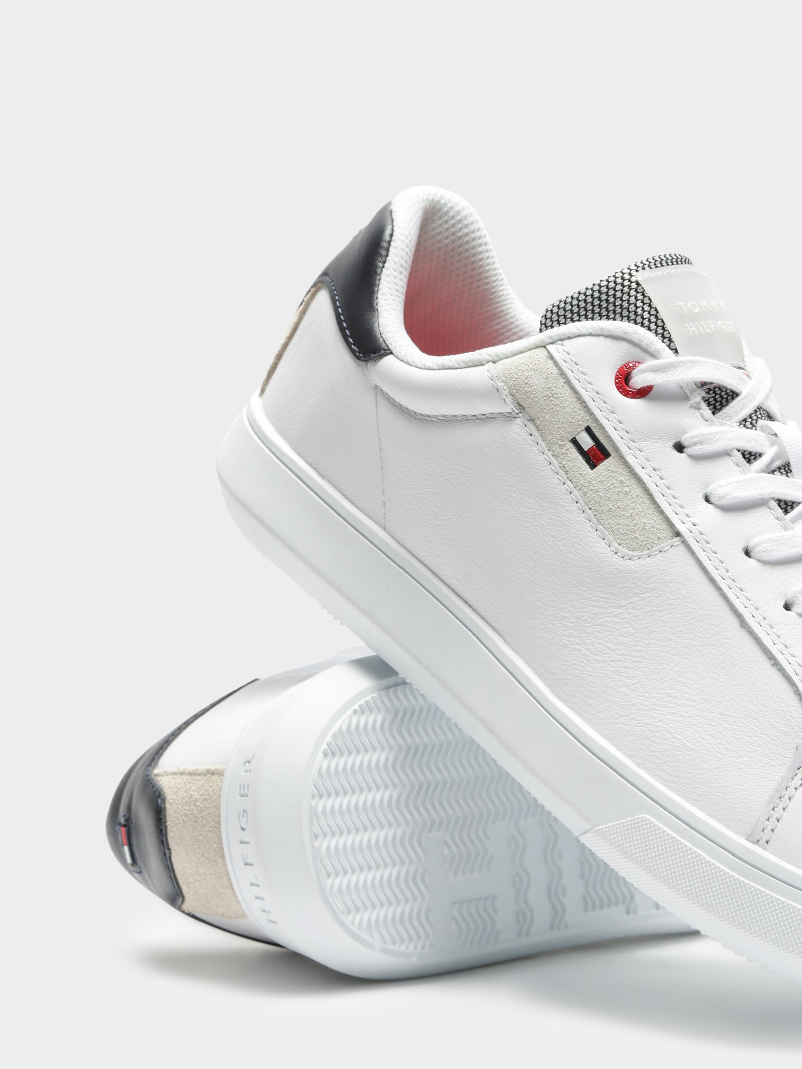 Mens Essential Leather Cupsole Sneakers