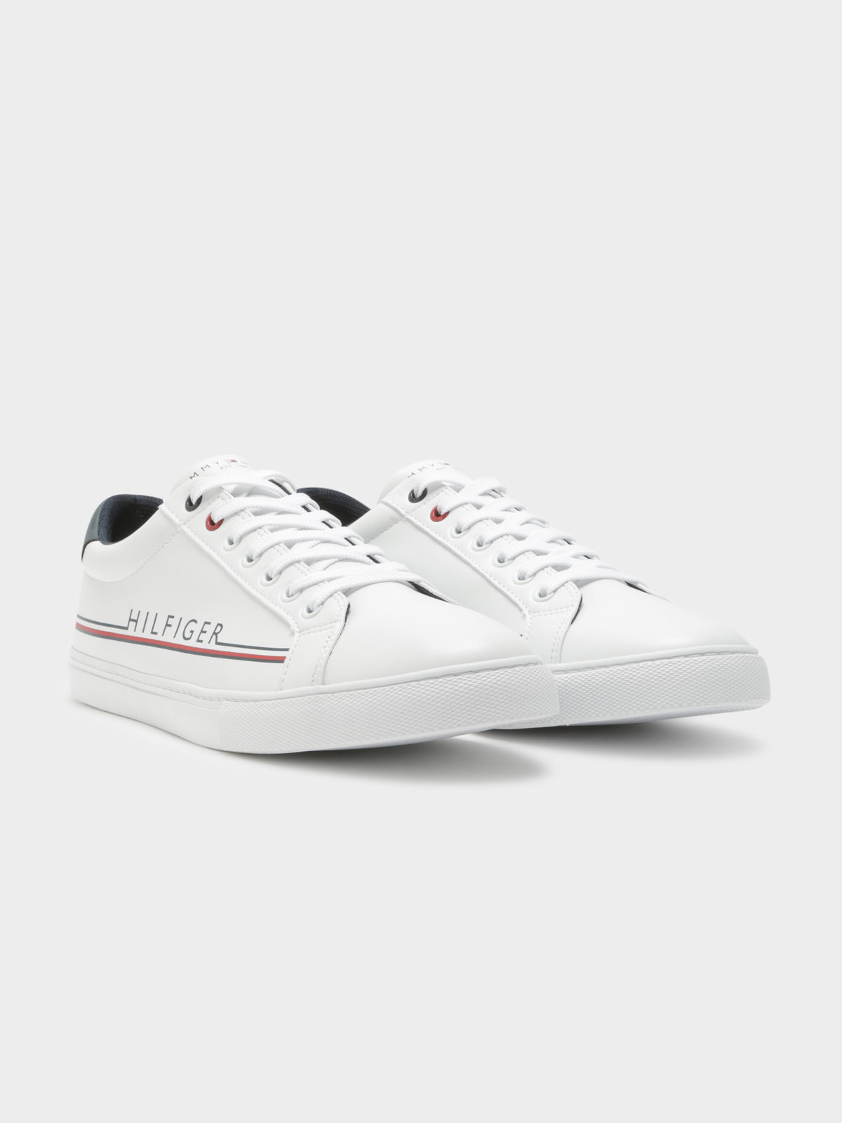 Mens Corporate Stripe Sneaker in White