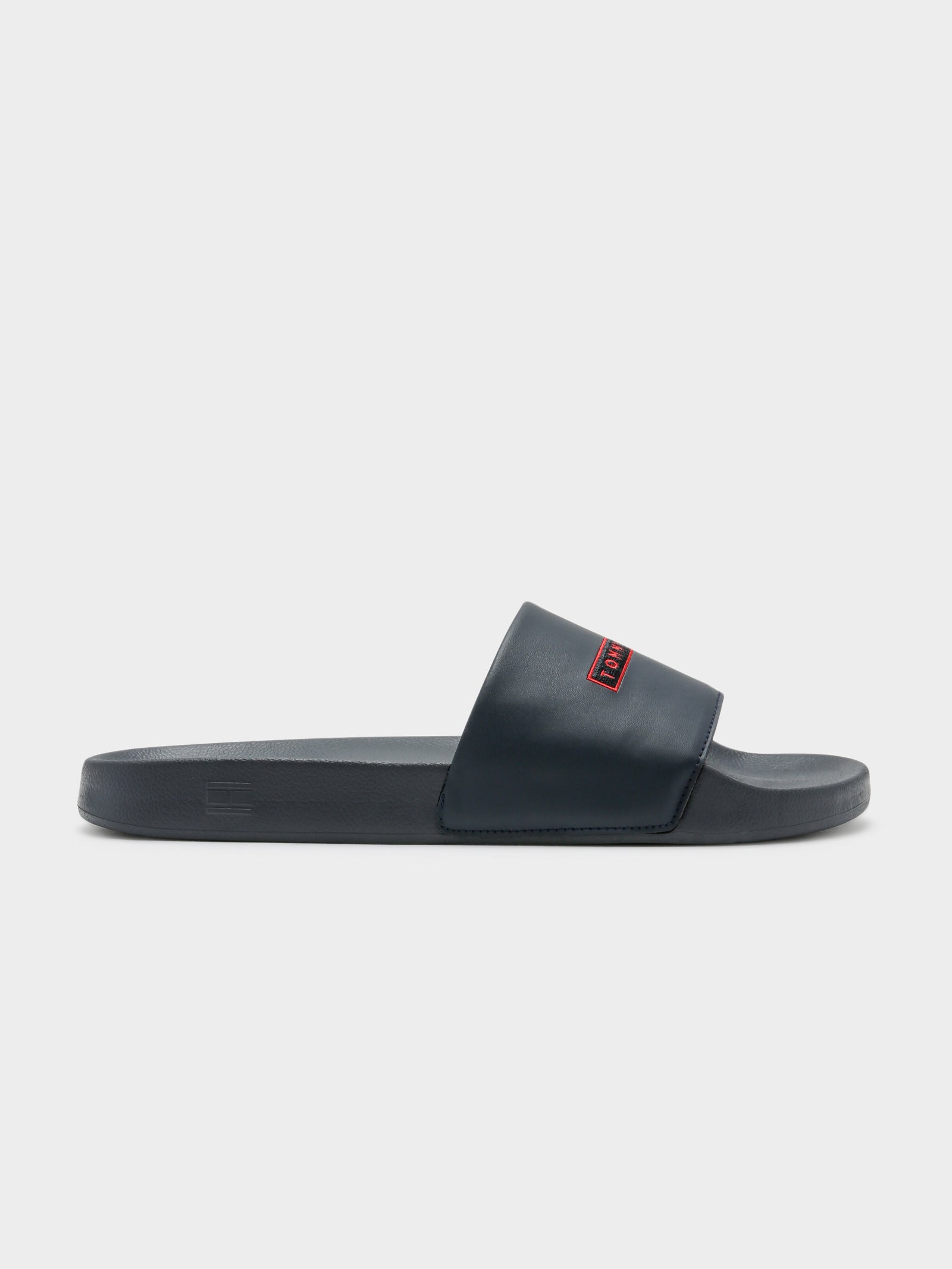 Mens Logo Embroidery Pool Slides