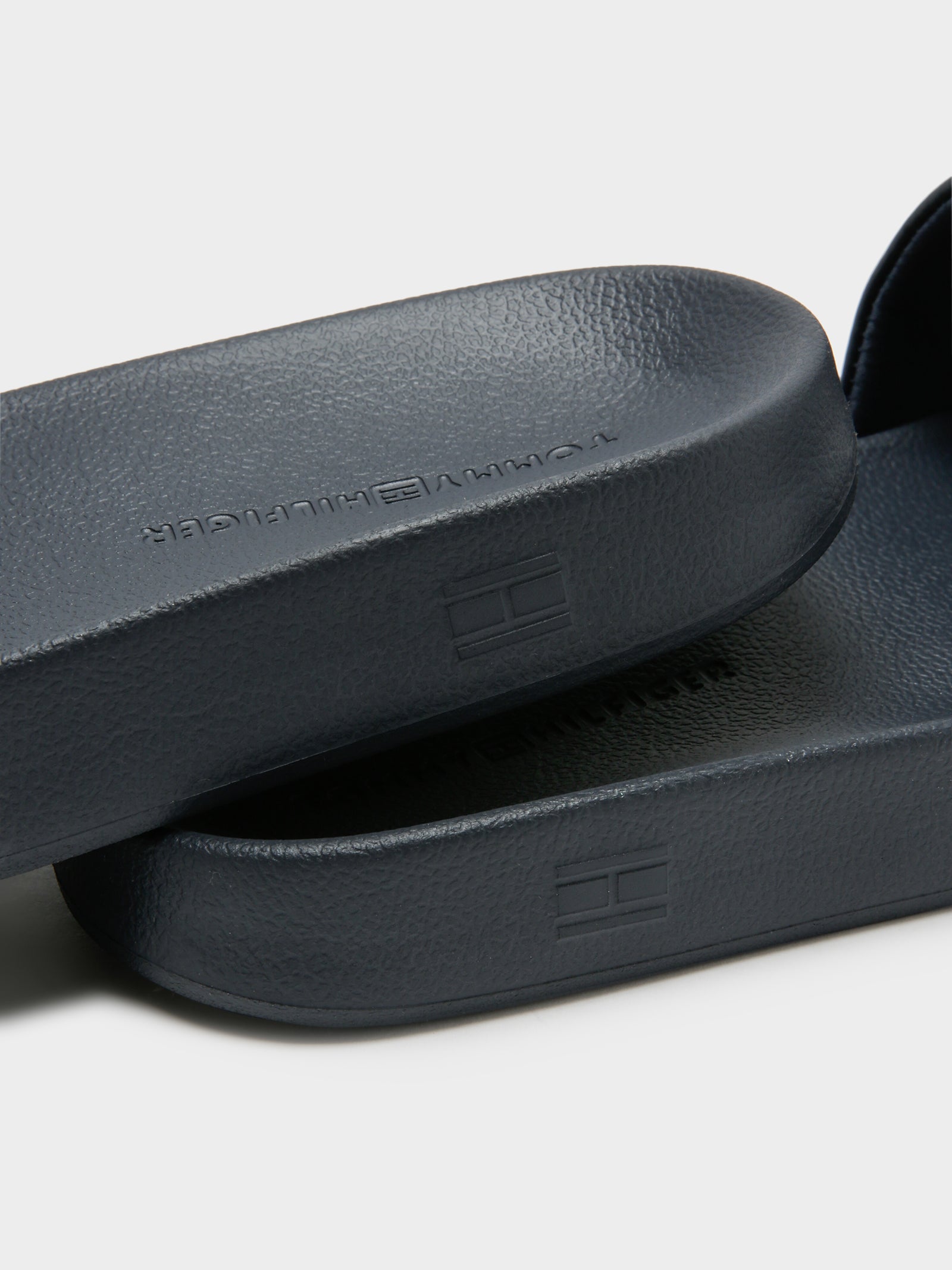 Mens Logo Embroidery Pool Slides