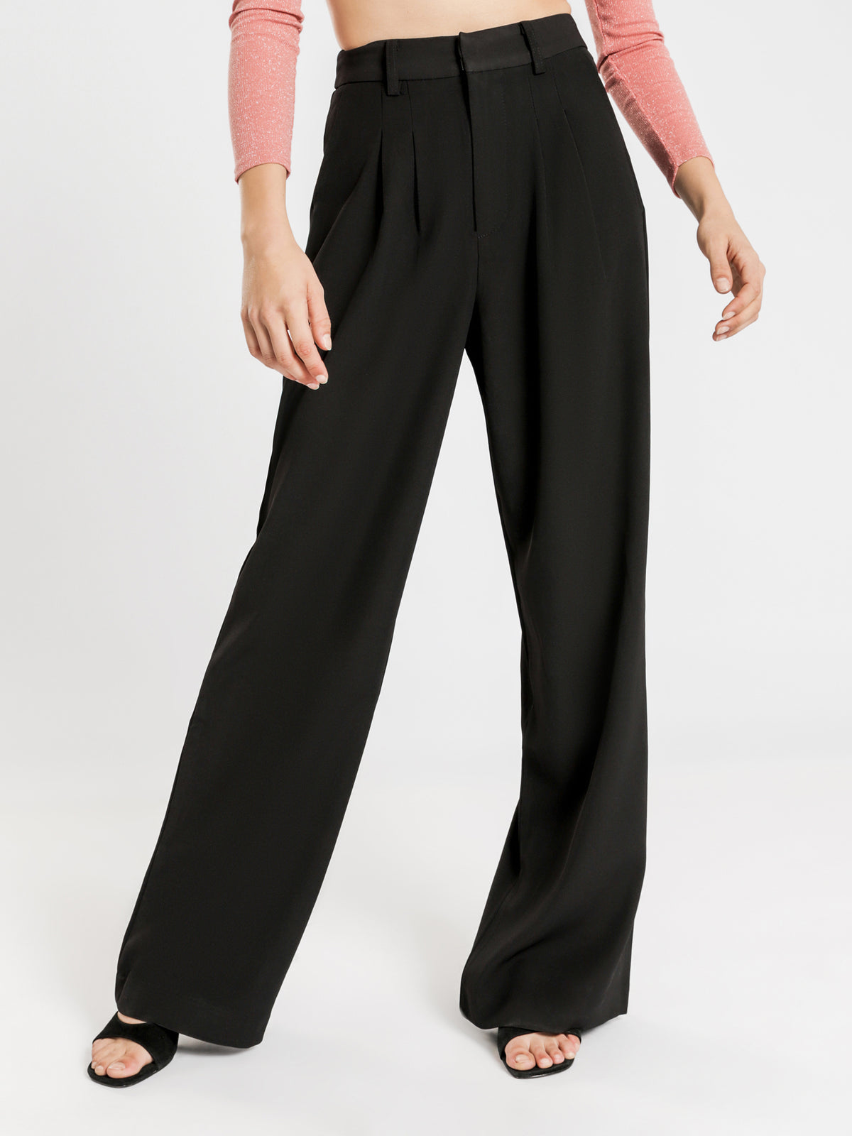Remy Straight Trousers in Black