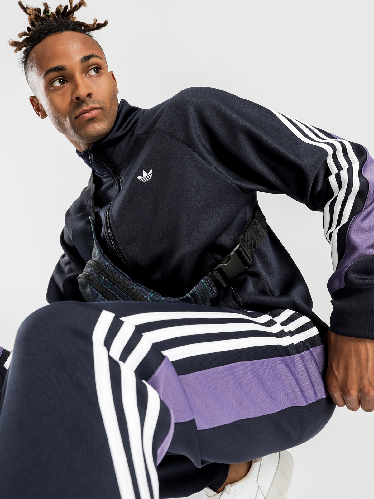 3 Stripes Wrap Track Top in Ink