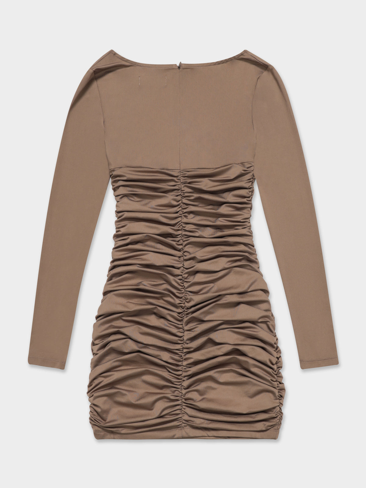 Adina Ruched Dress in Coffee
