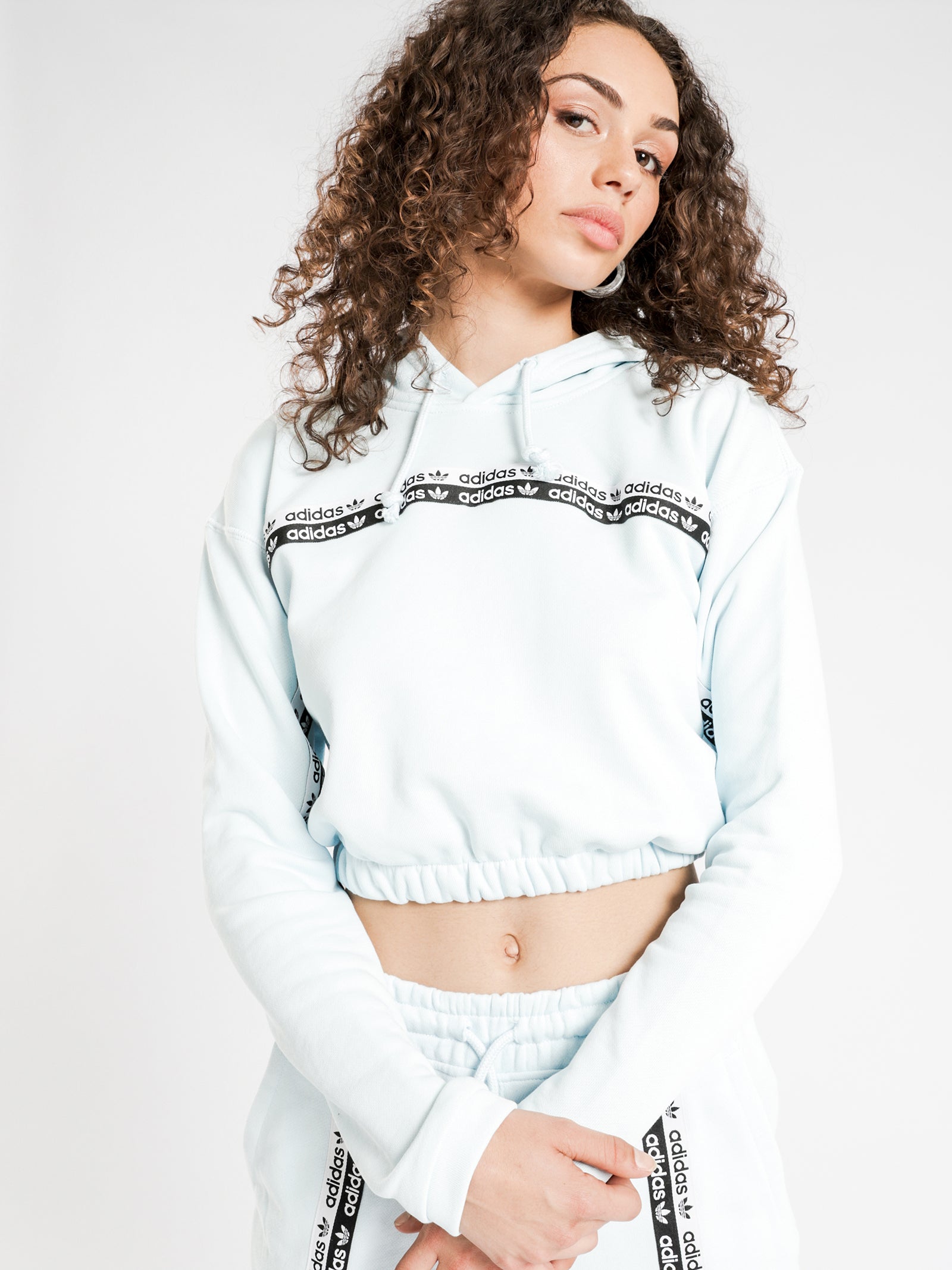 Originals ryv taping cropped sweatshirt in white Clearance