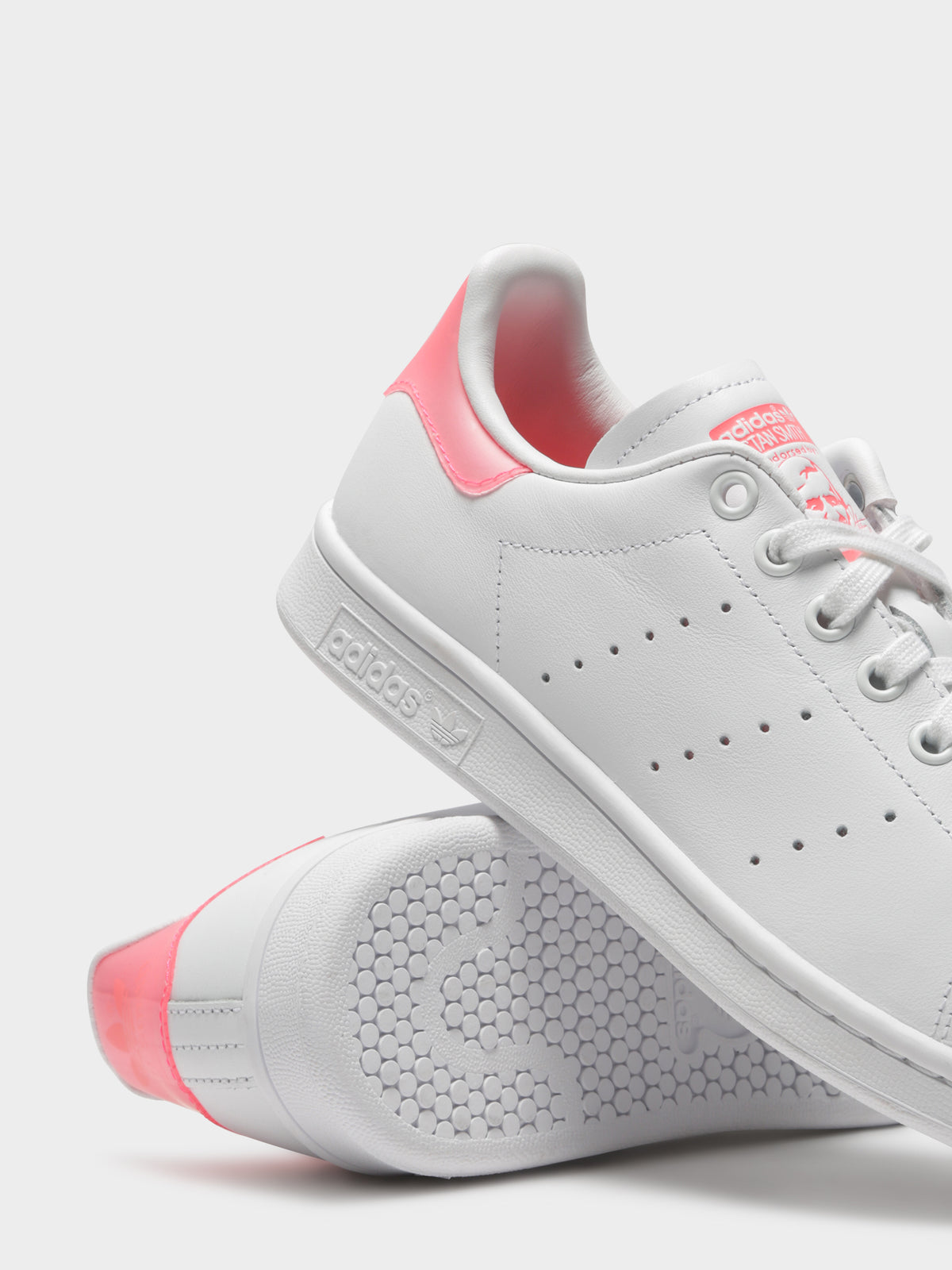 Stan Smith Sneakers in White &amp; Pink