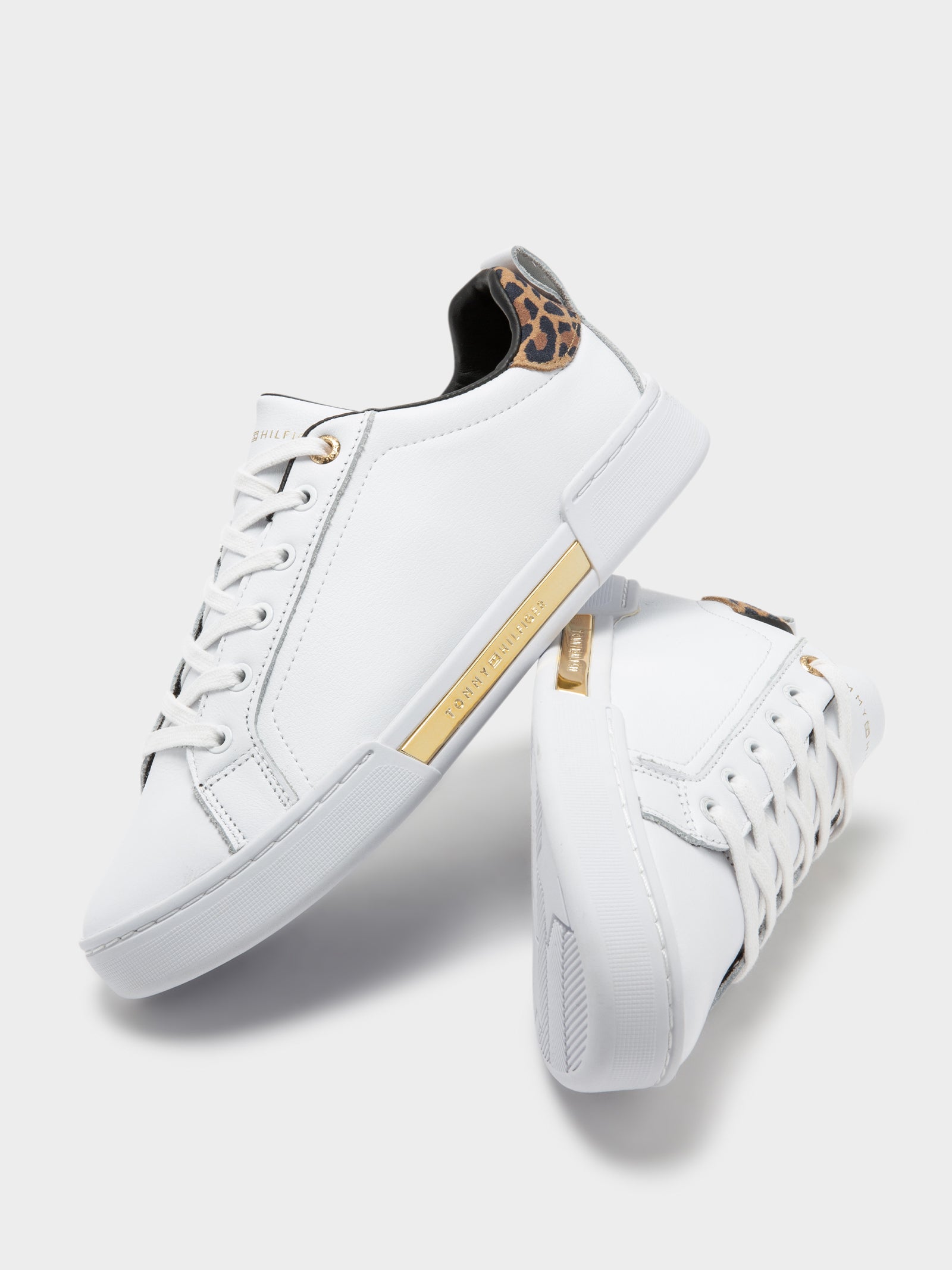 Womens Branded Leopard Print Trainers