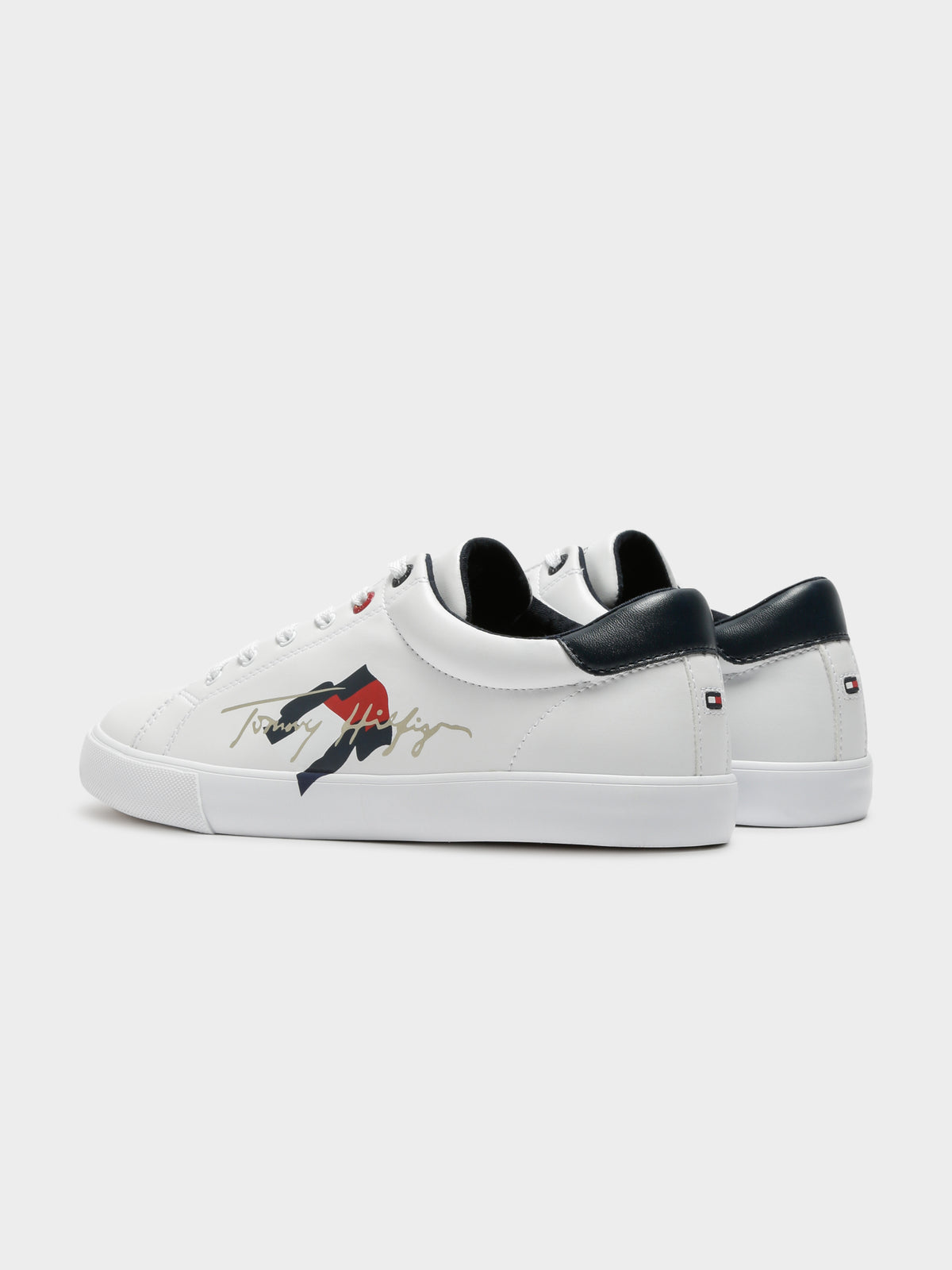 Womens Flag signature Sneakers in White