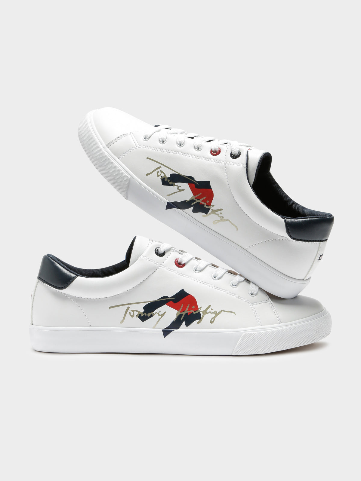 Womens Flag signature Sneakers in White