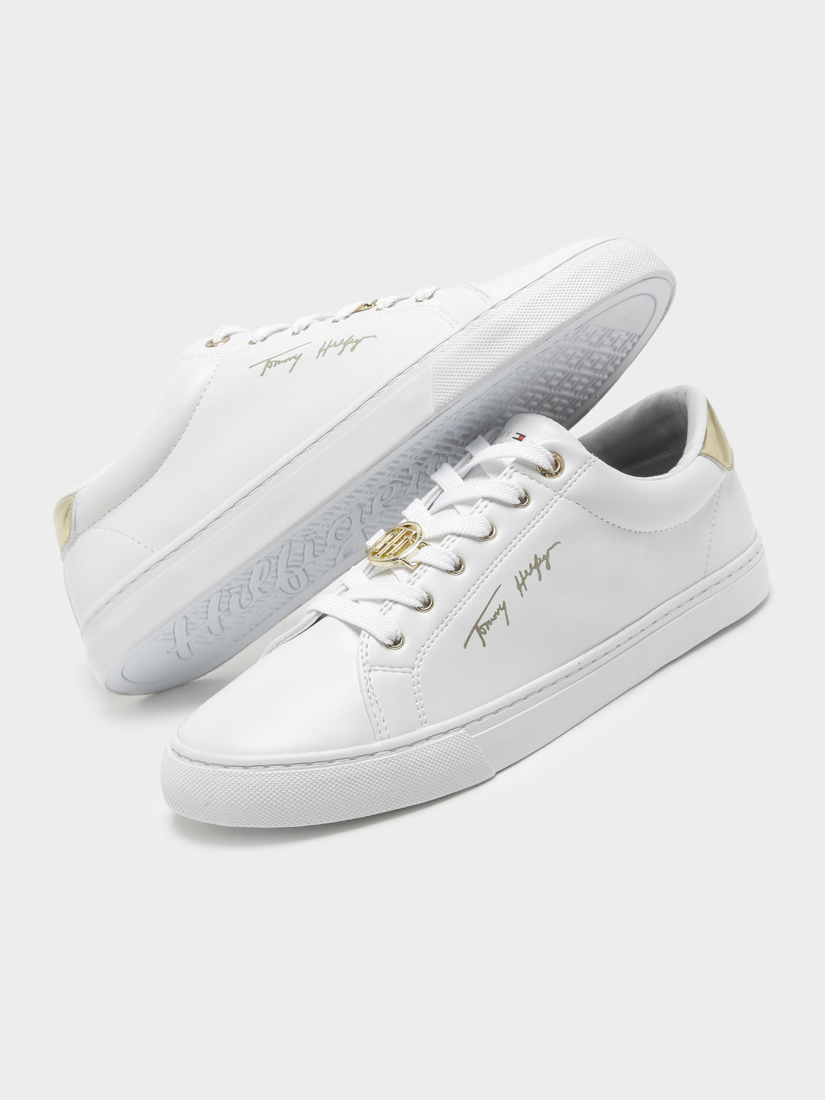 Womens Gold Touch Sneaker in White