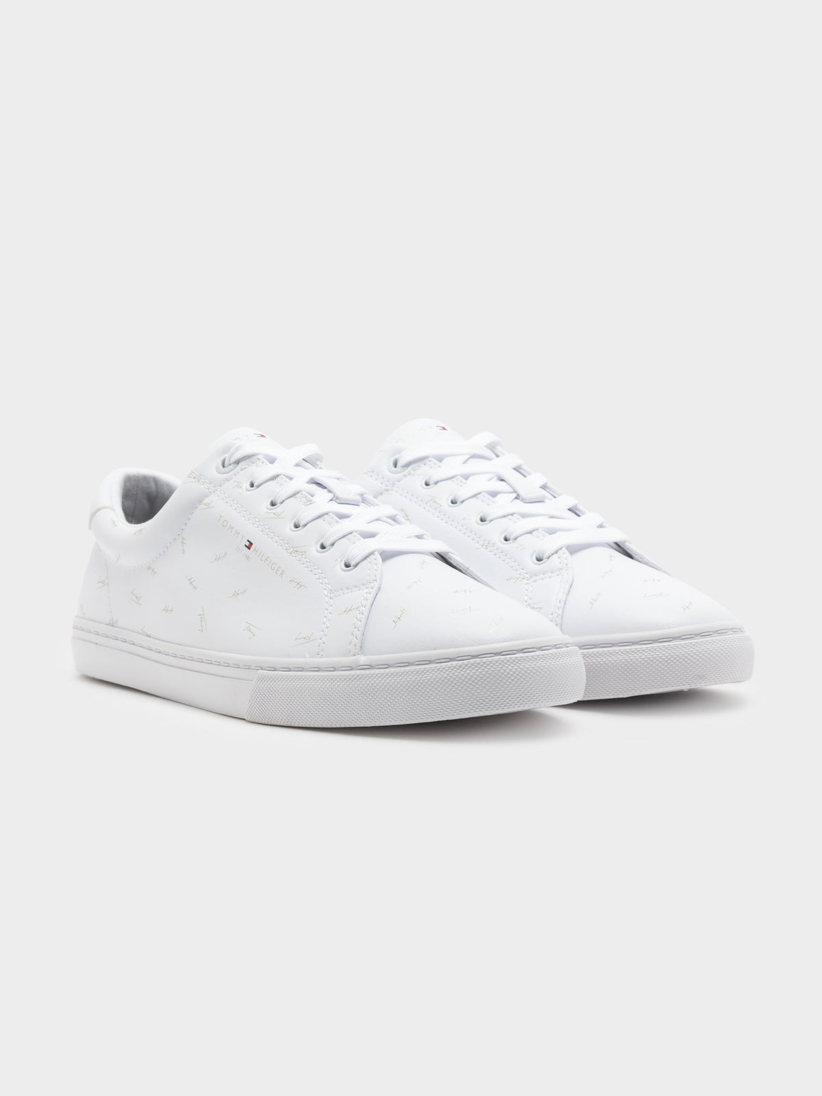 Womens TH Mini Signature Sneakers in White