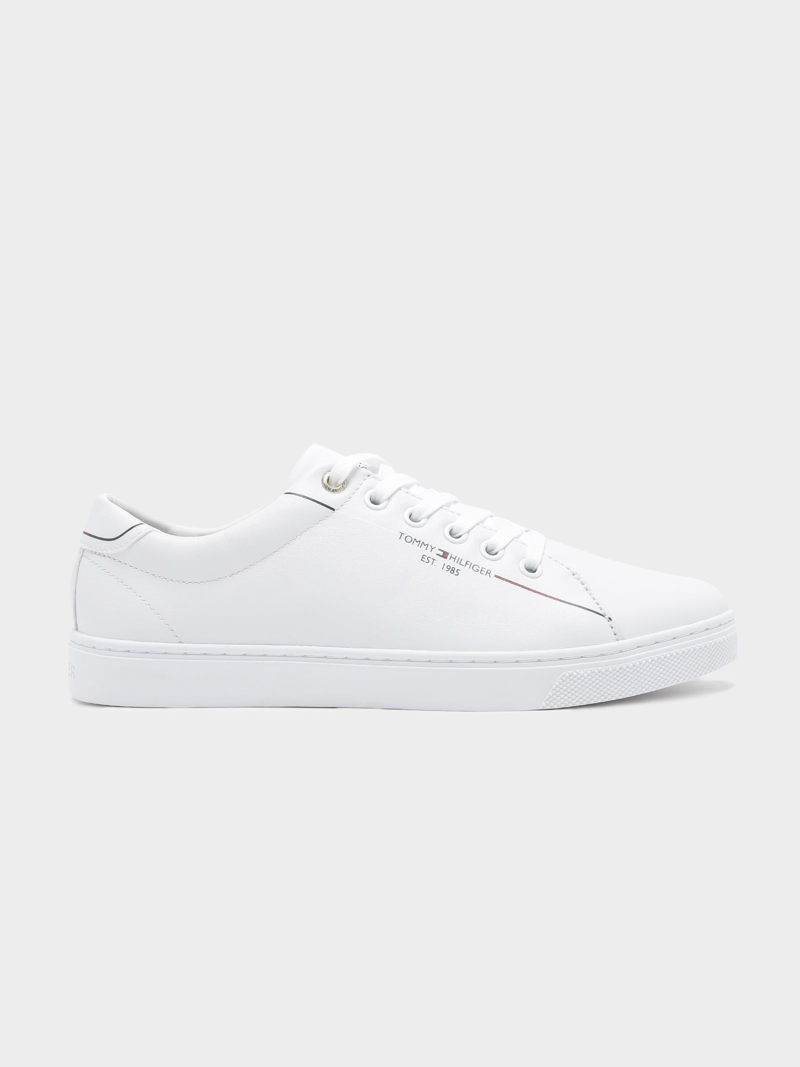 Womens Flat City Leather Sneakers