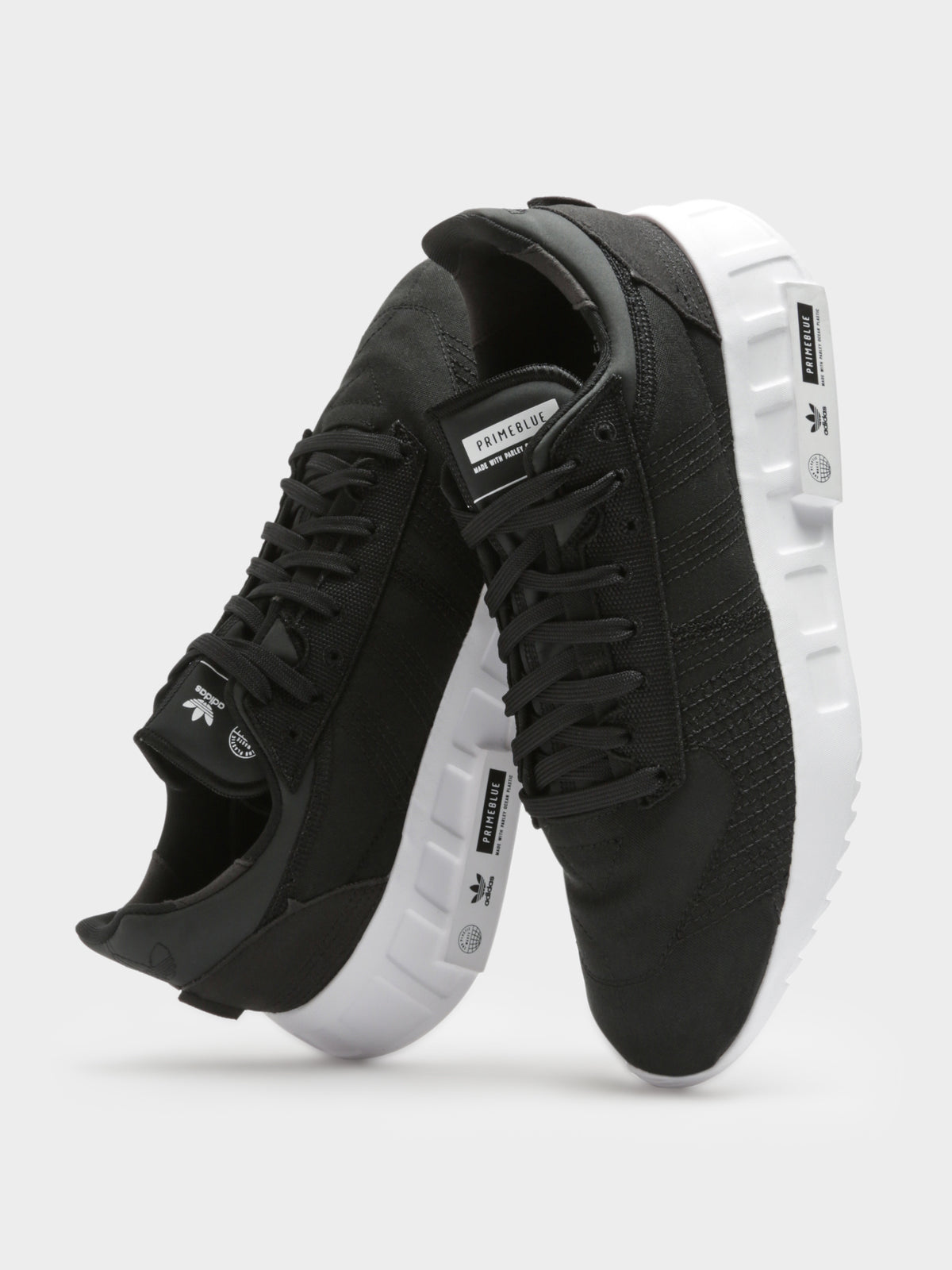Adidas Mens Geodiver Primeblue Sneakers Black/White Adidas Mens Geodiver Primeblue Sneakers Black/White