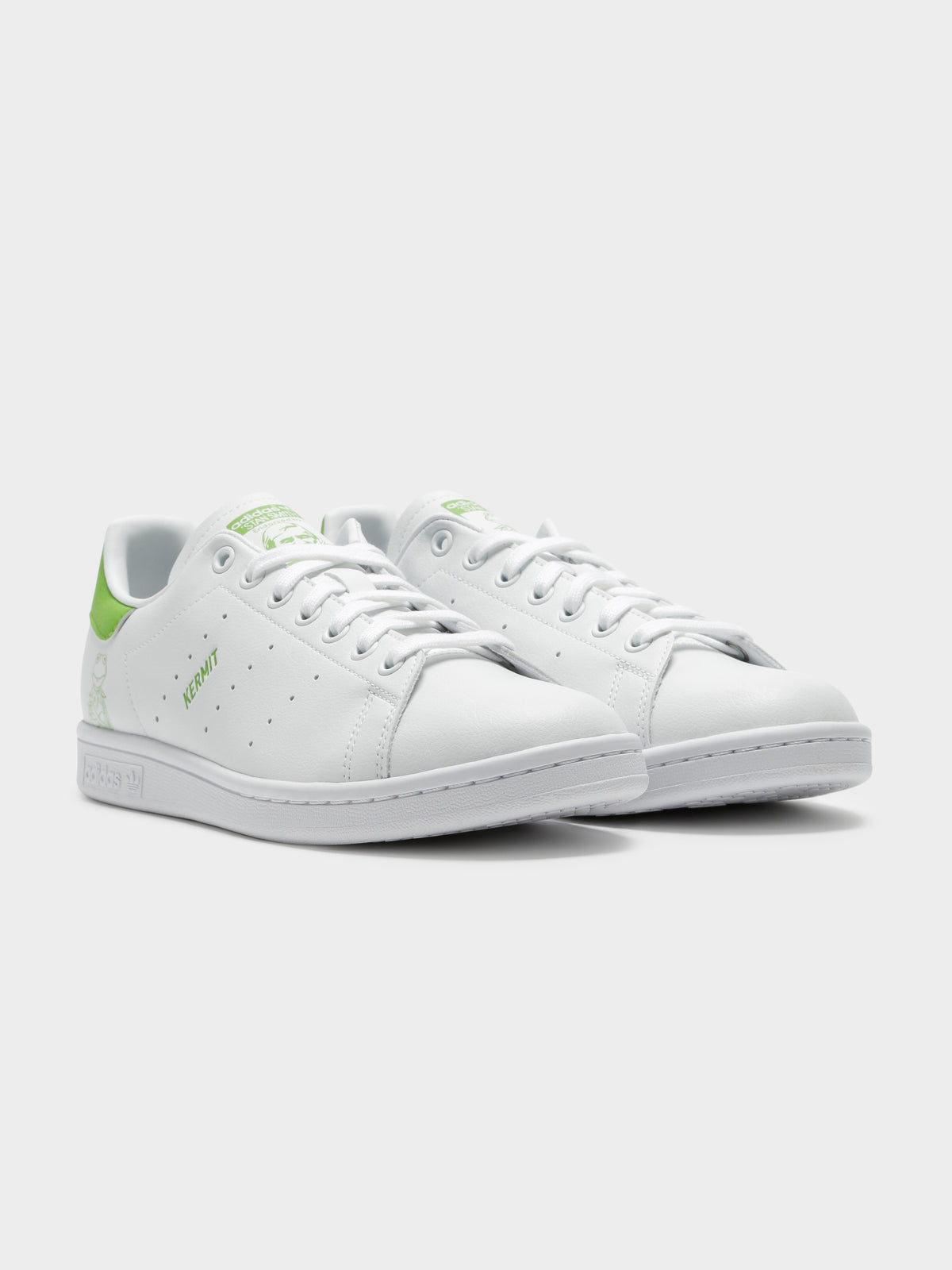 Unisex Stan Smith Kermit Sneakers in White &amp; Green