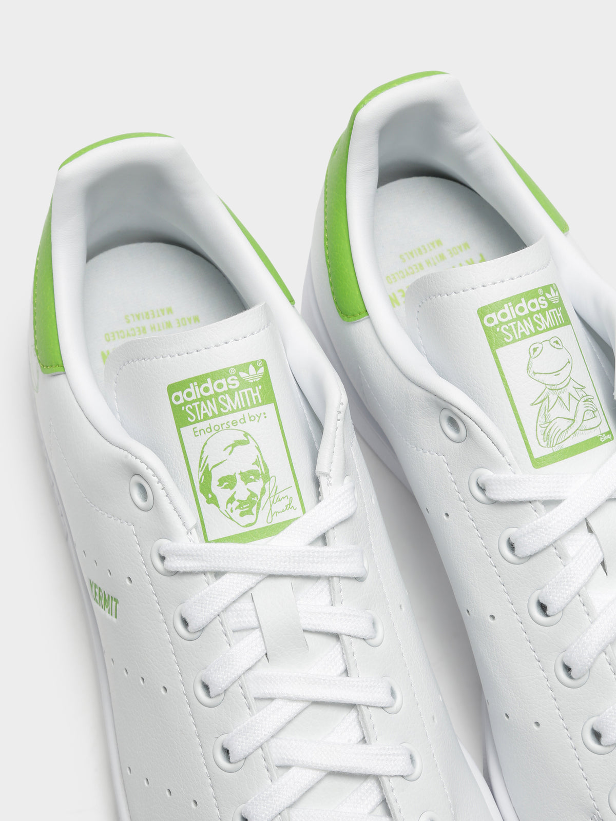 Unisex Stan Smith Kermit Sneakers in White &amp; Green