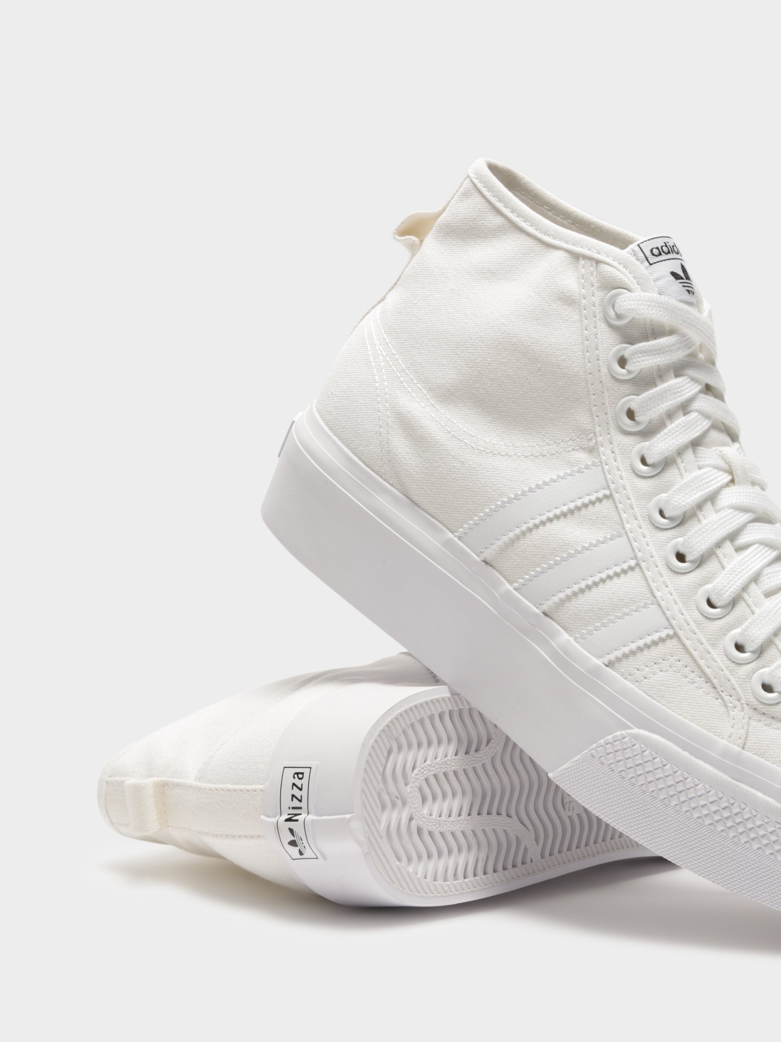 Adidas Womens Nizza Platform Mid Sneakers White/White