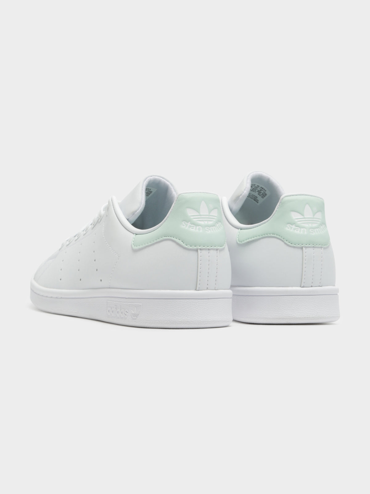 Womens Stan Smith Sneakers in White &amp; Dash Green