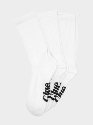 3 Pairs of Crew Socks in White