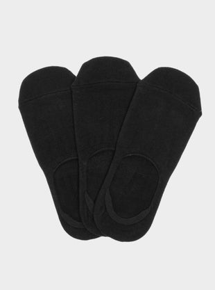 3 Pairs of Invisible Socks in Black