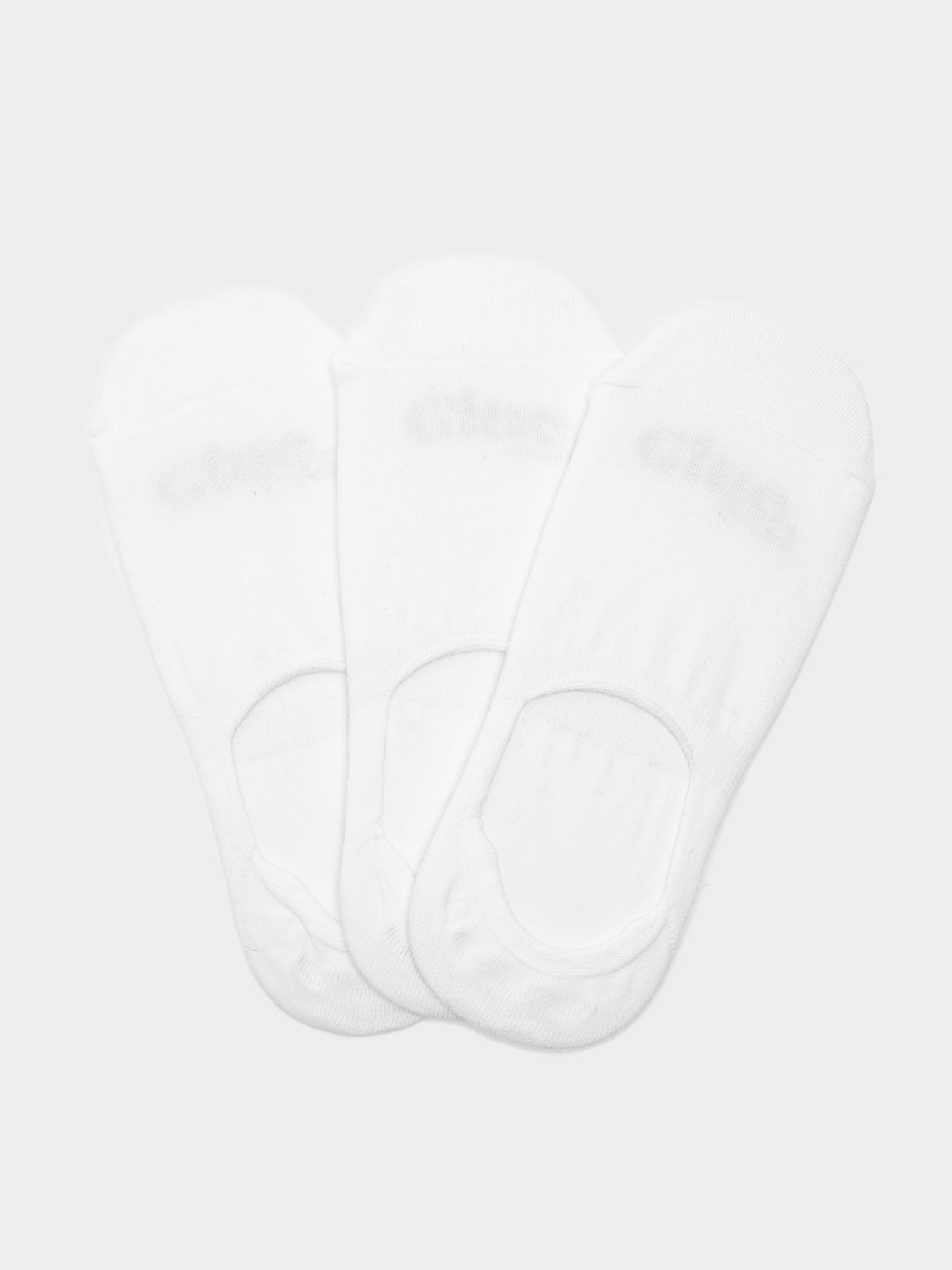3 Pairs of Invisible Socks in White