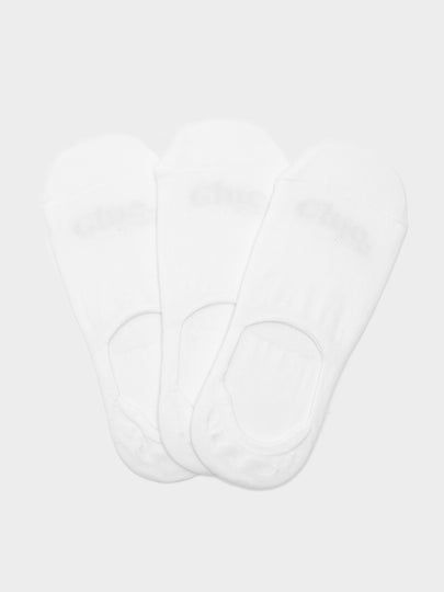 3 Pairs of Invisible Socks in White
