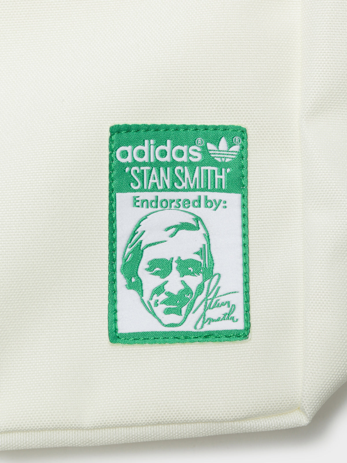 Mens Stan Smith Shopper Tote Bag in White &amp; Green
