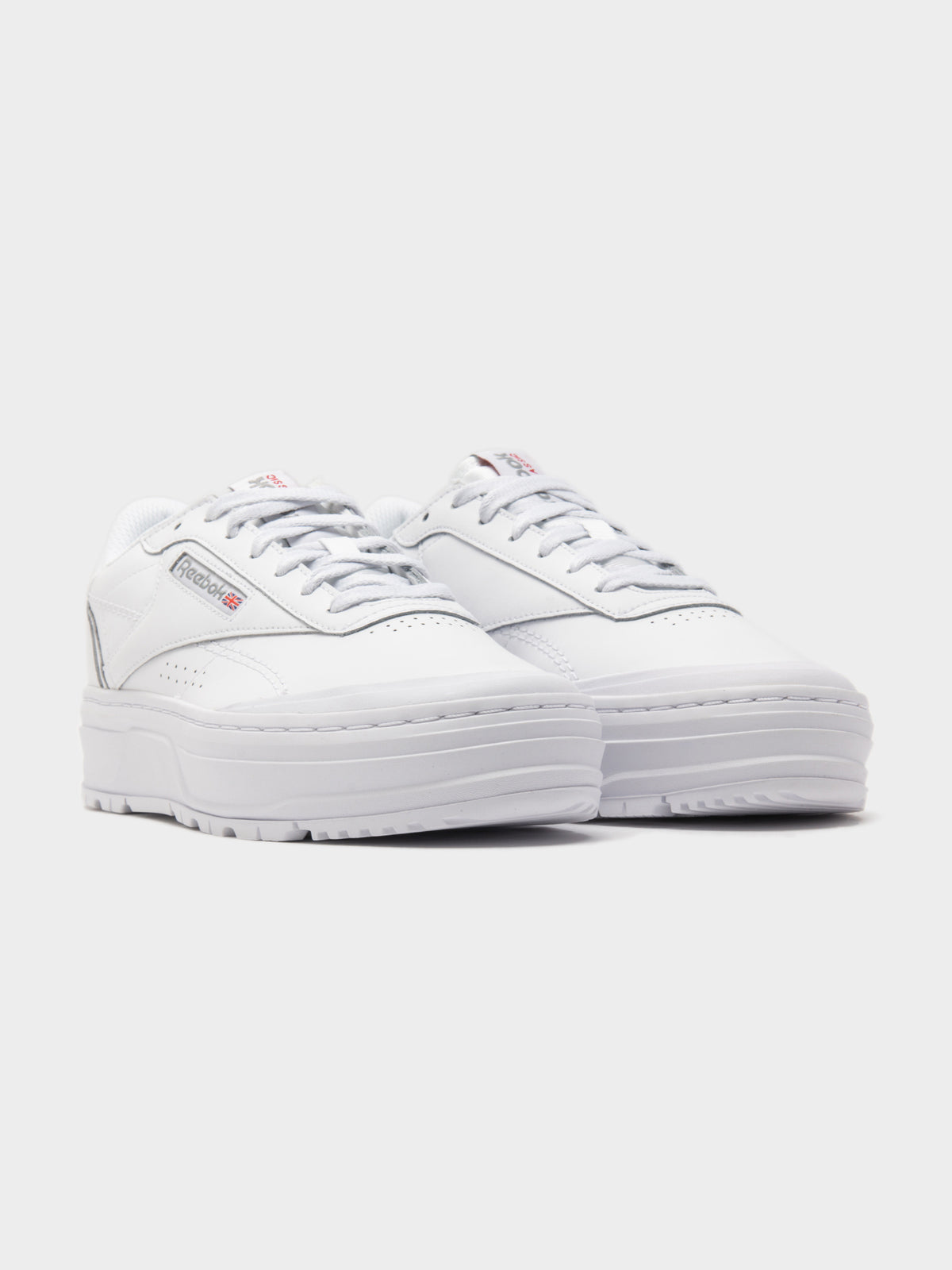 Womens Club C Double GEO Sneakers in White