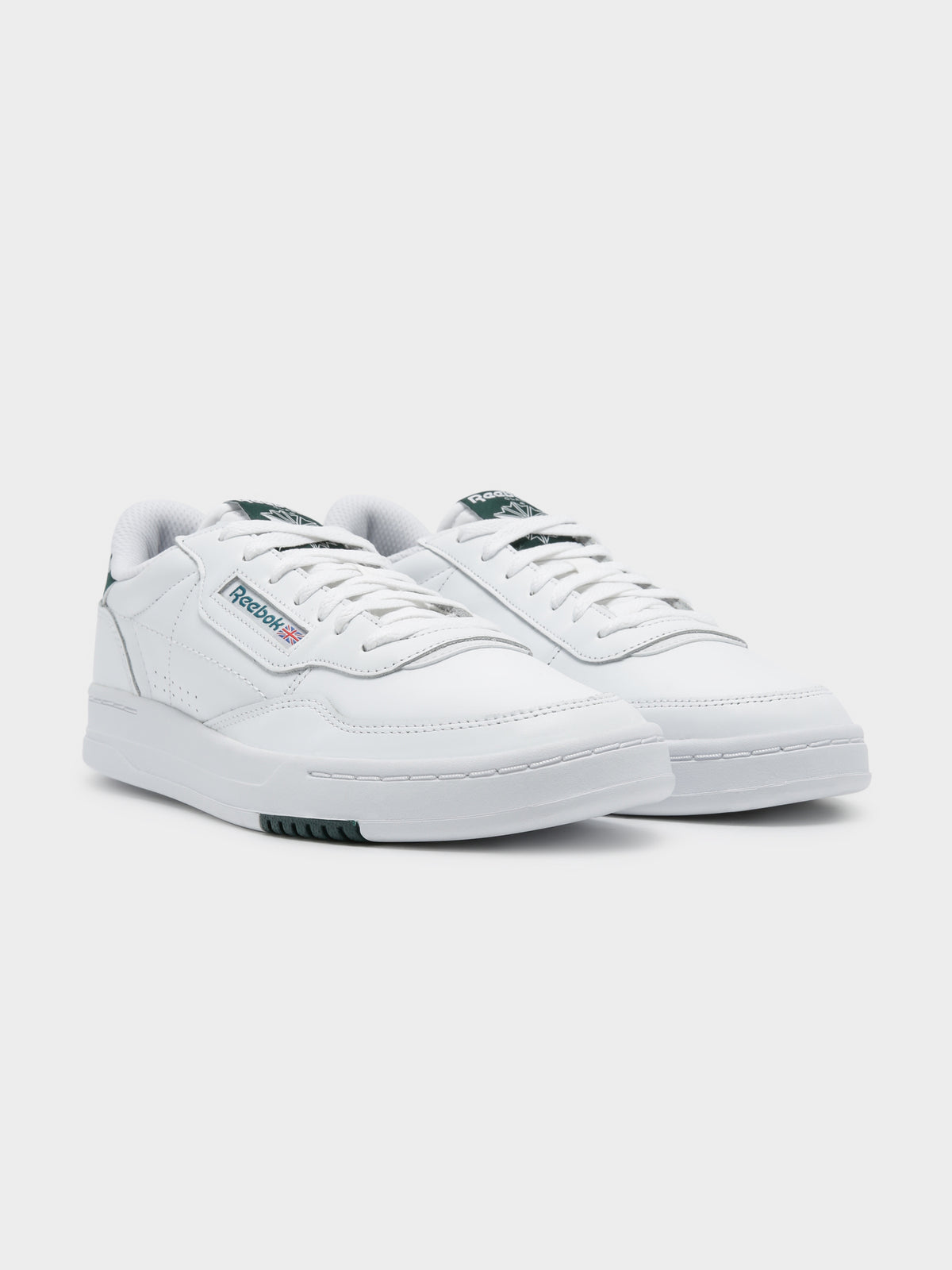 Unisex Court Peak Sneaker in White &amp; Green