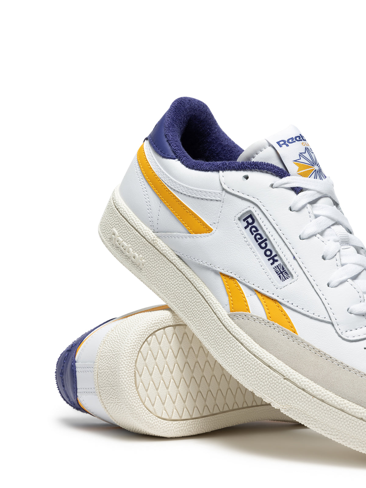 Unisex Club C Revenge Sneakers in White &amp; Yellow
