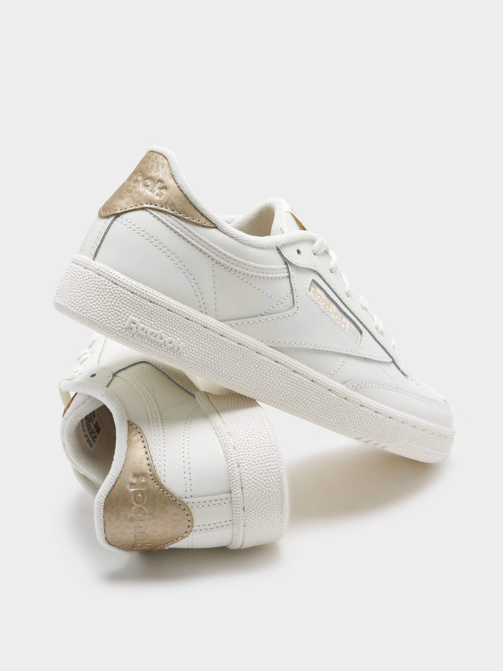 Reebok Womens Club C 85 Shoes Beige/Gold Glue Store