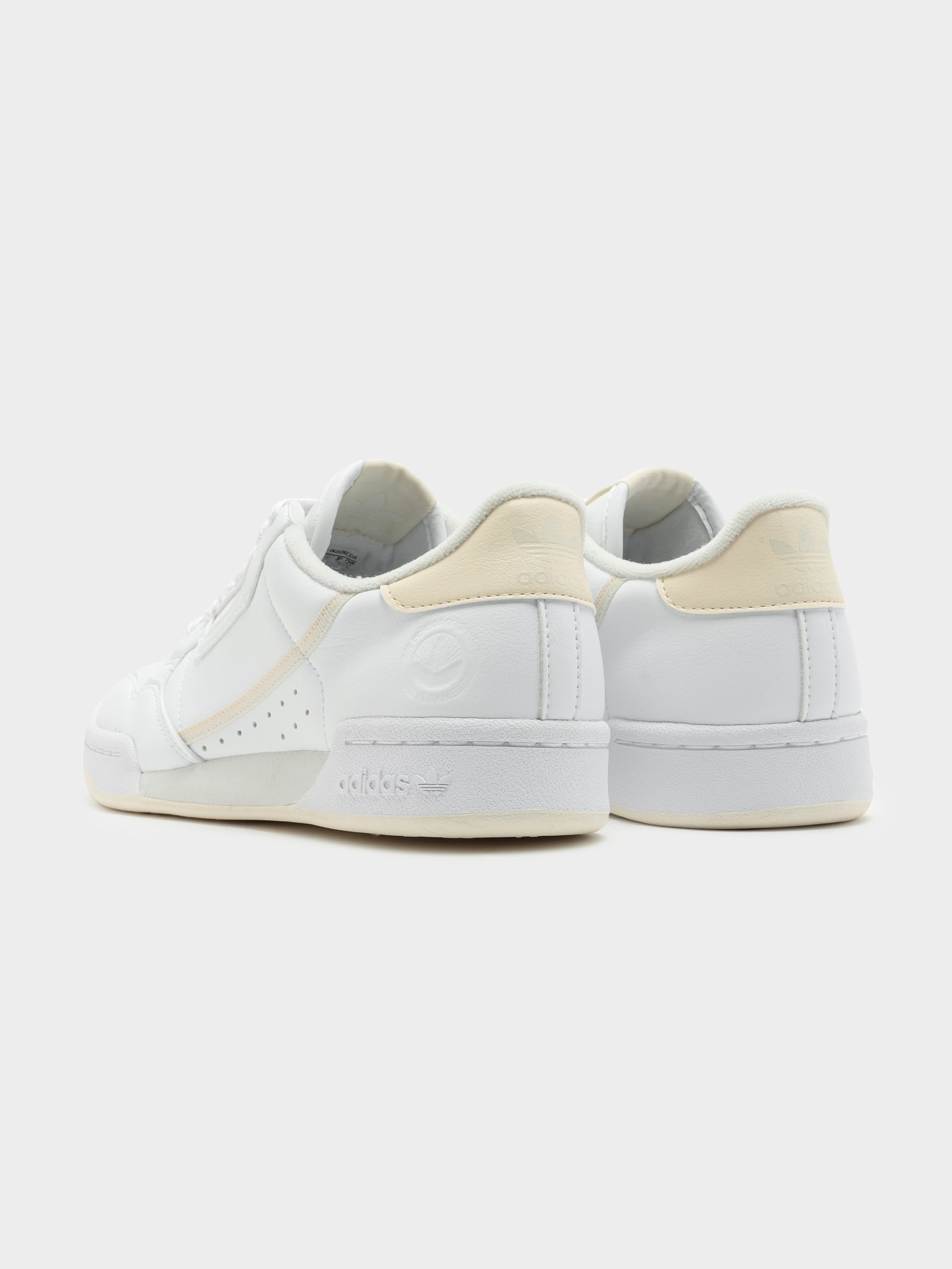 Adidas Womens Vegan Continental 80 Sneakers White/Yellow