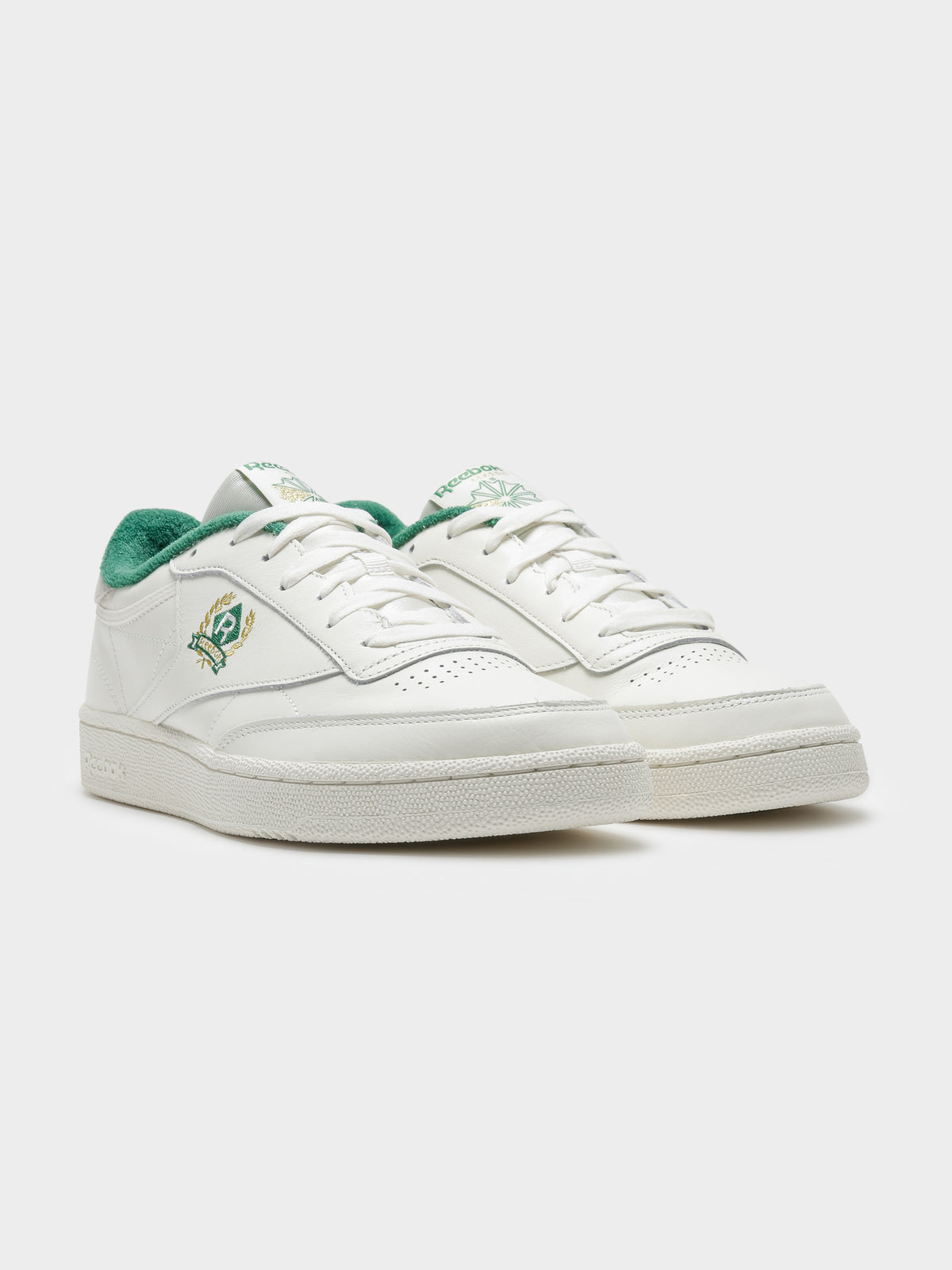 Mens Club C 85 Sneakers in White &amp; Green