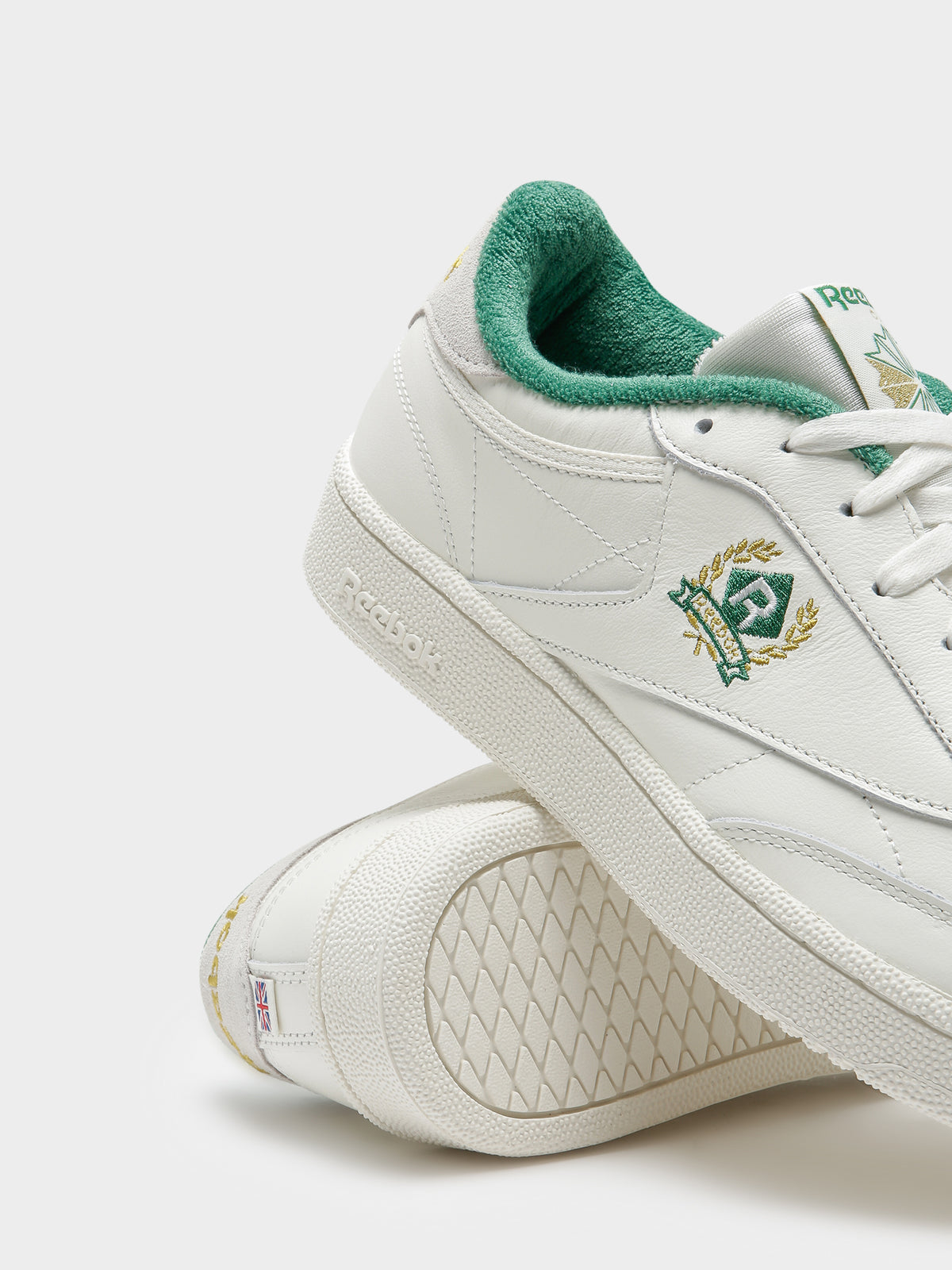 Mens Club C 85 Sneakers in White &amp; Green
