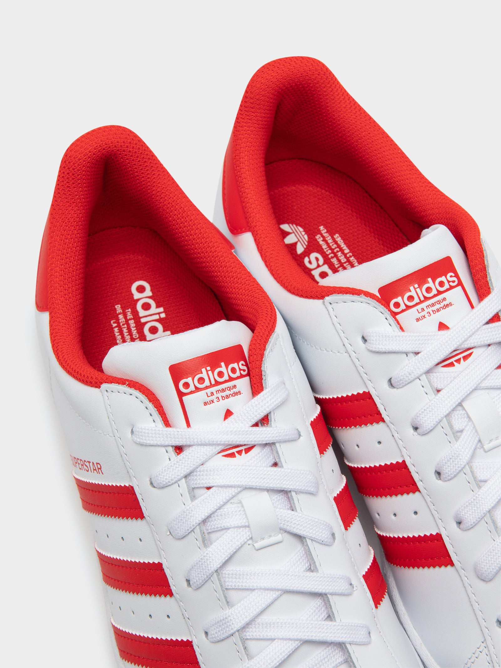 Adidas Unisex Superstar Shoe White/Red Glue Store