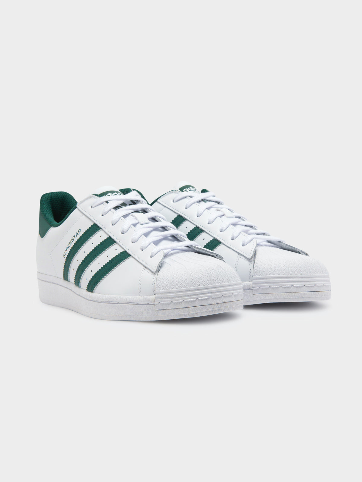 Unisex Superstar Shoe in Green &amp; White