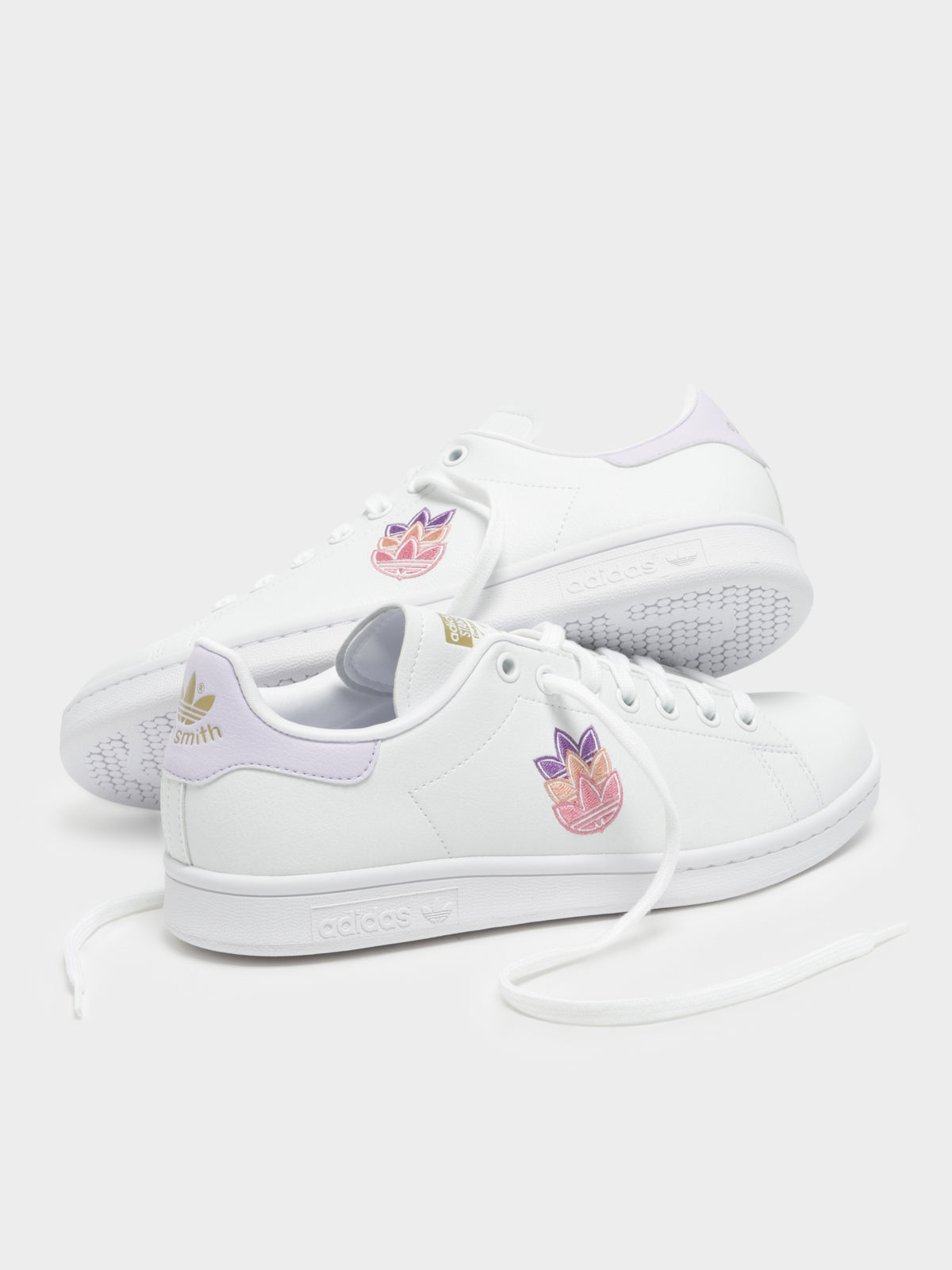 Adidas Womens Stan Smith Sneakers | White/Purple