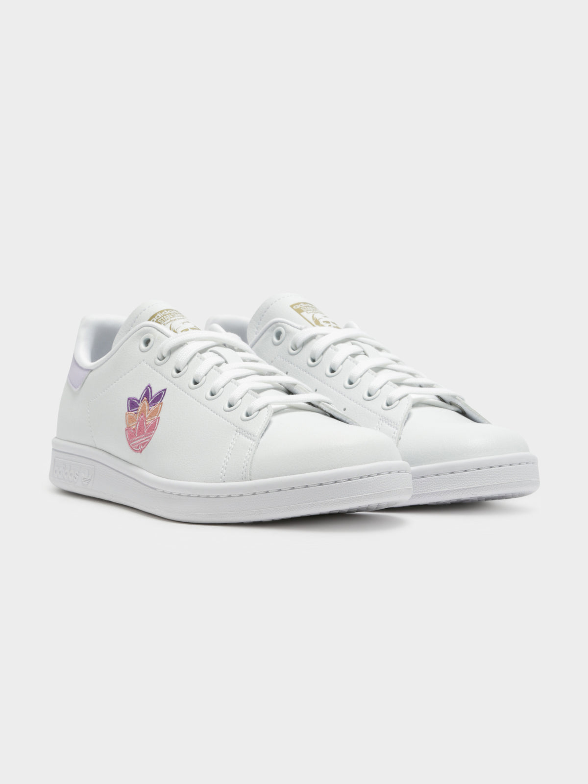 Womens Stan Smith Sneakers in White &amp; Purple