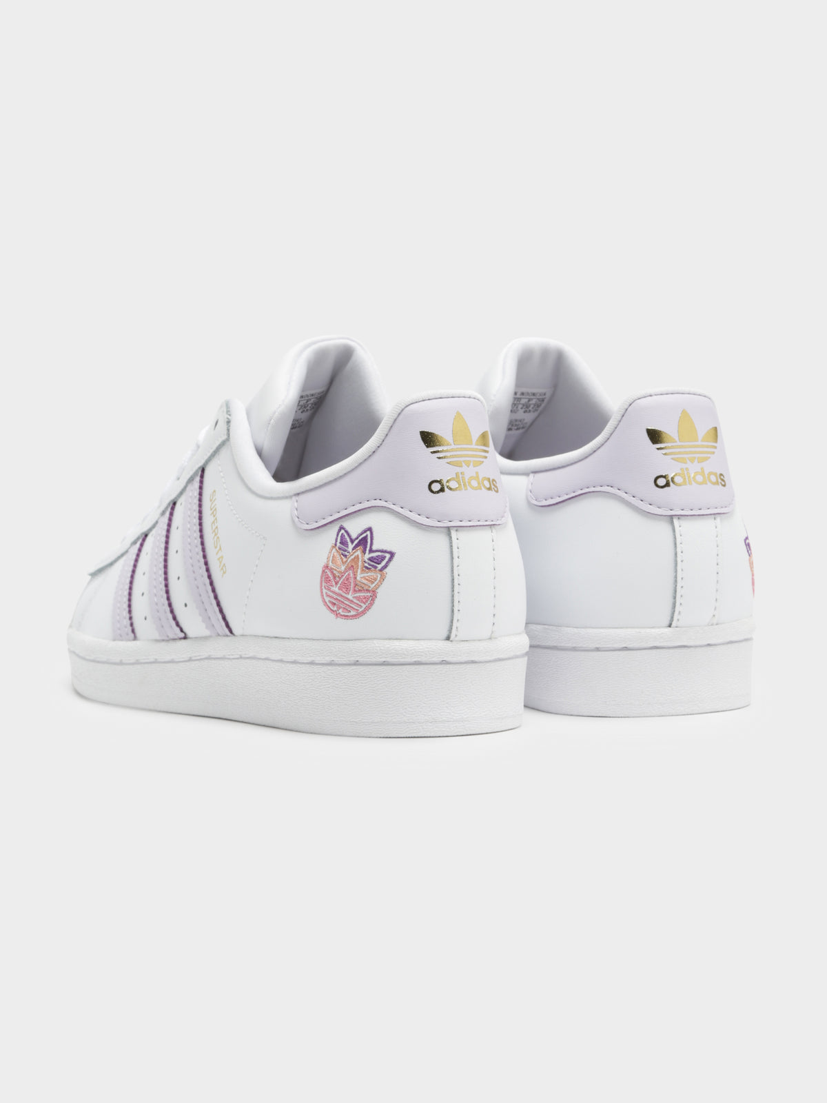 Adidas Womens Superstar Sneakers | White/Purple