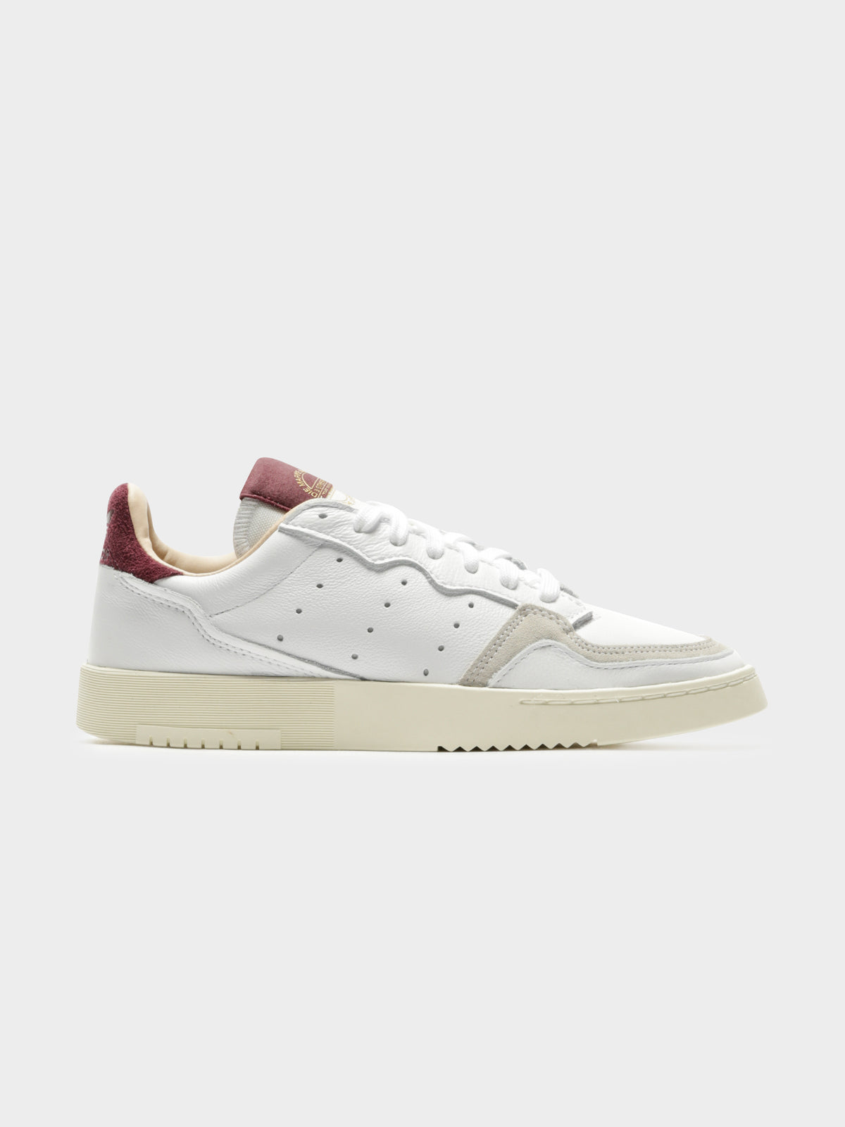 Womens Supercourt Sneakers in White &amp; Maroon