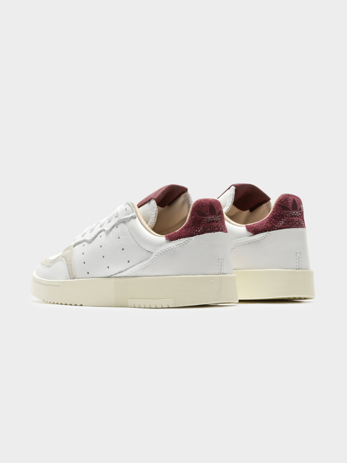 Womens Supercourt Sneakers in White &amp; Maroon
