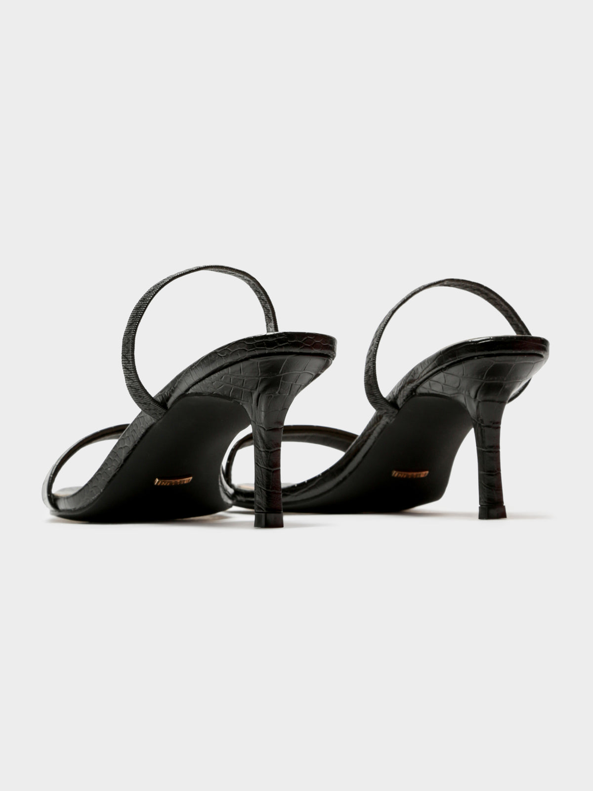 Womens Wren Heels in Black Croc