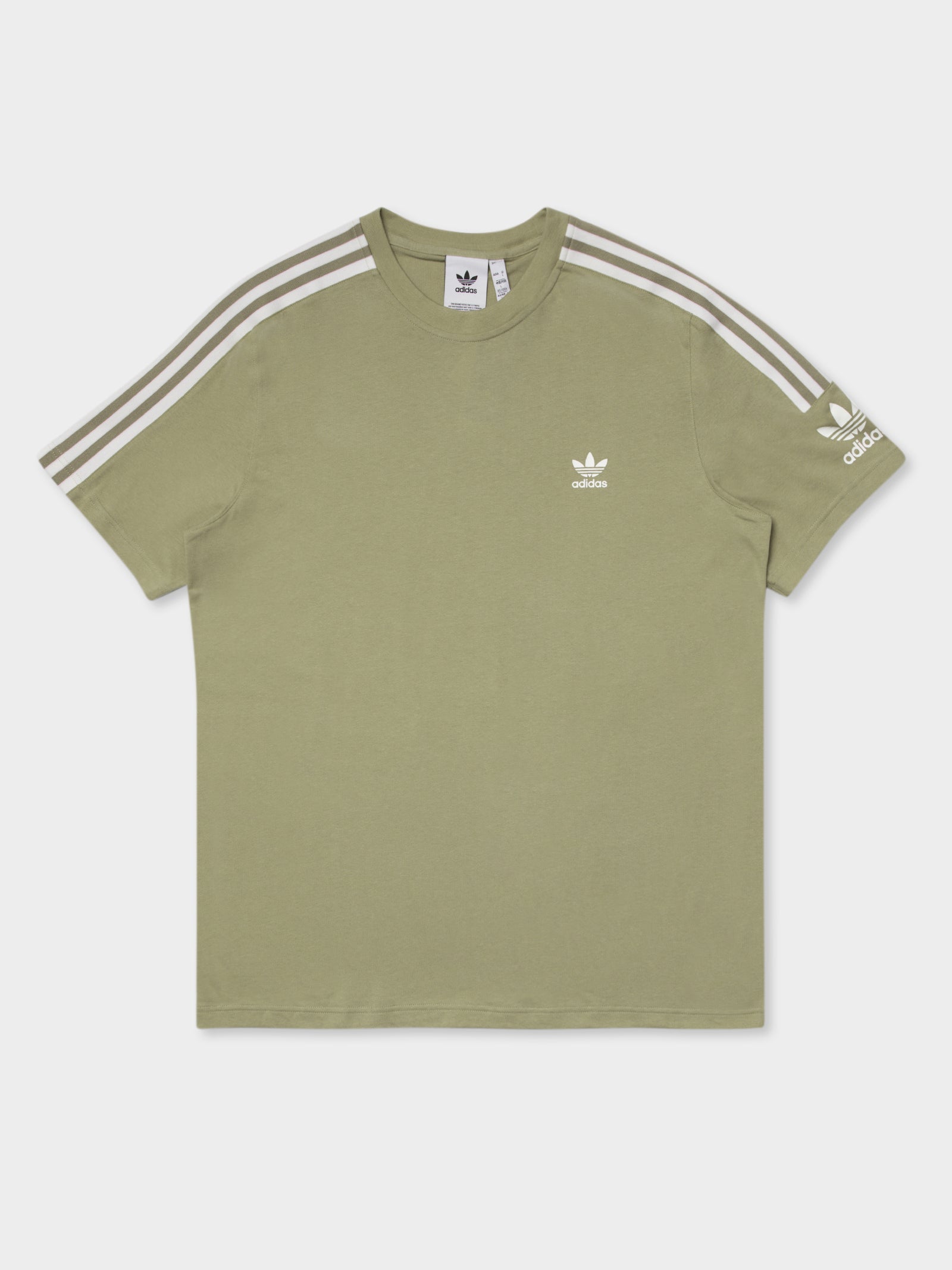 Adidas Originals Khaki Green Adidas T Shirt Lifestyle Trefoil