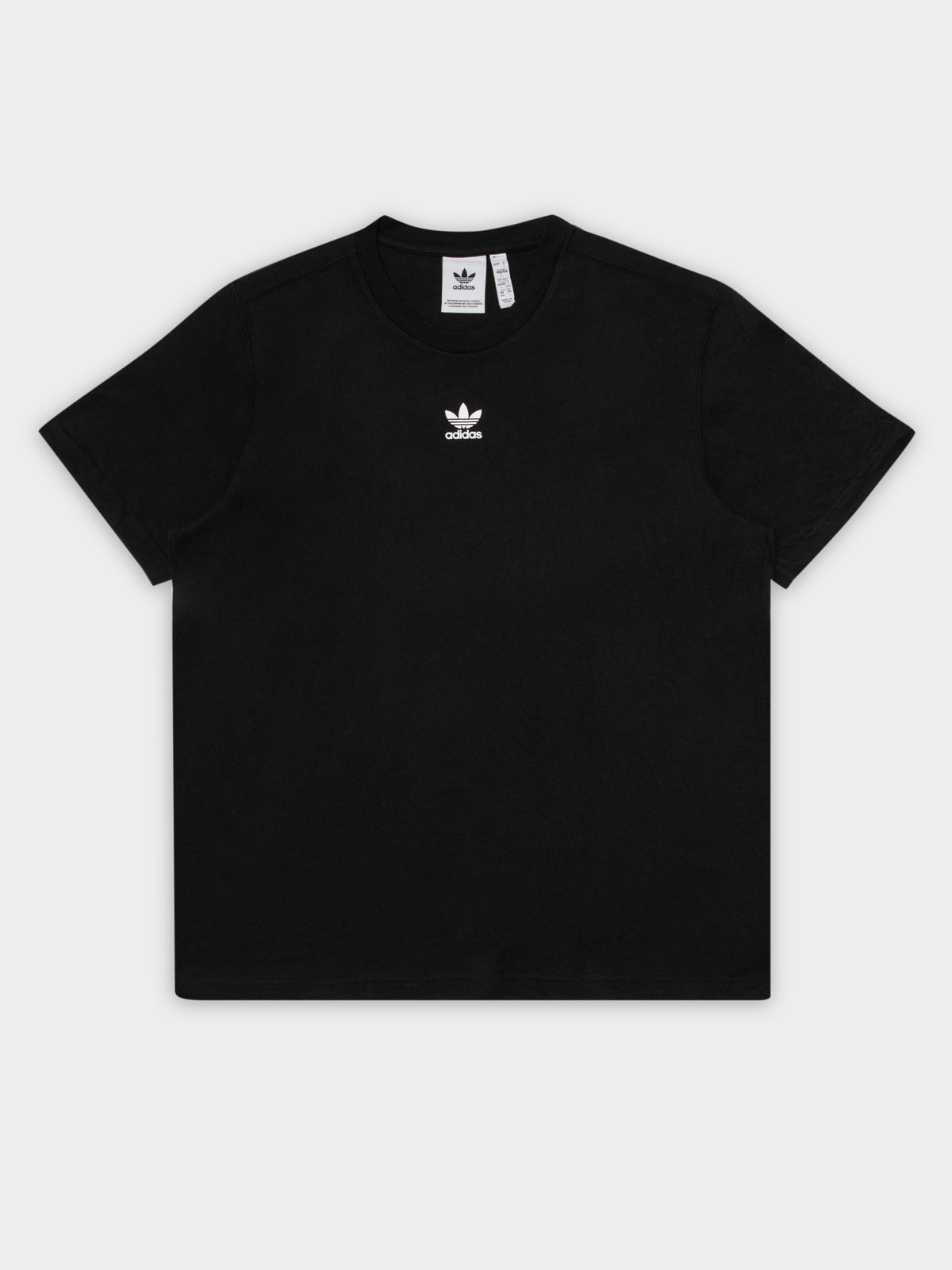 Trefoil Stream Line Short Sleeve T-Shirt in Black
