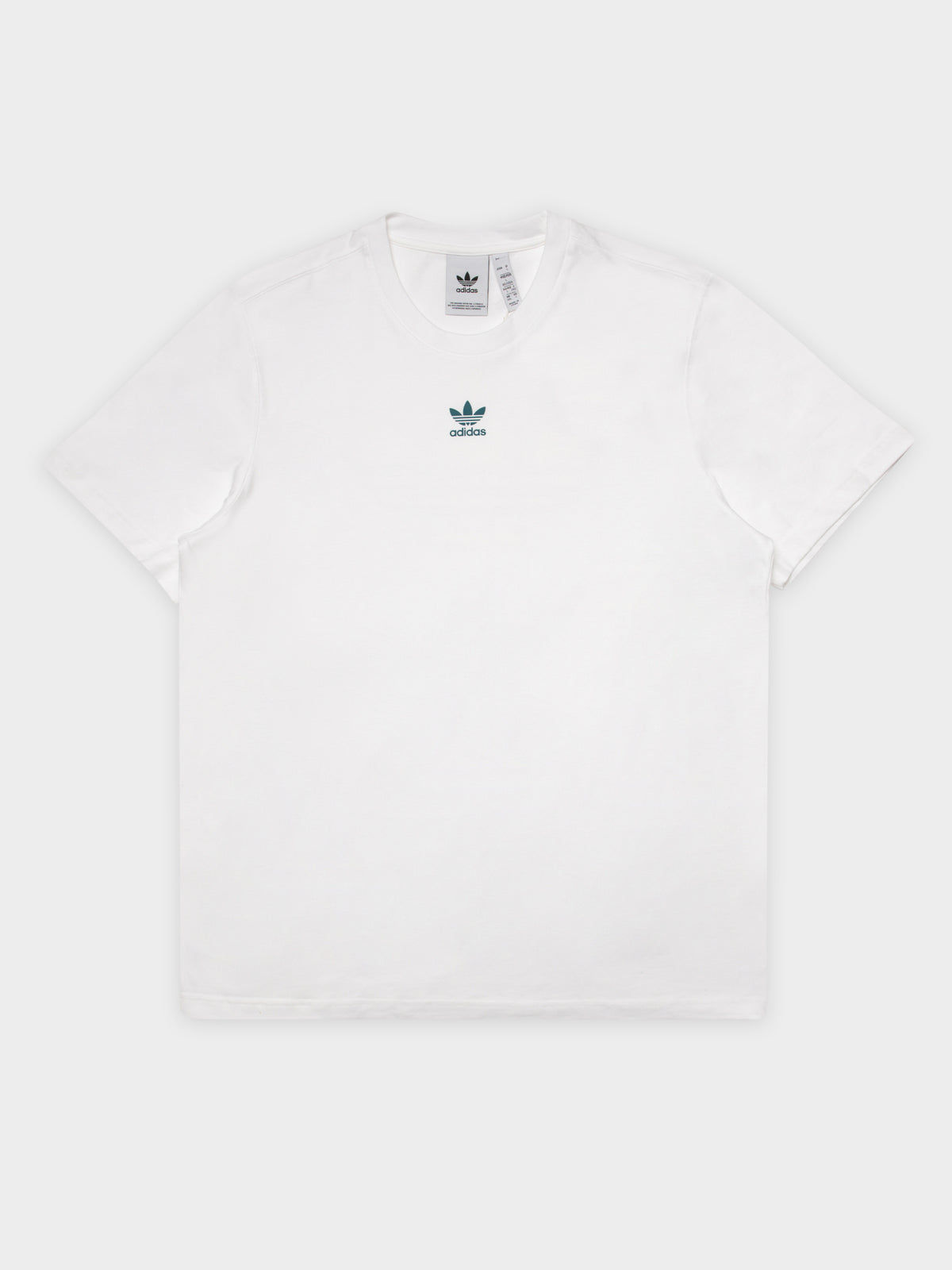 Trefoil Stream Line Short Sleeve T-Shirt in White