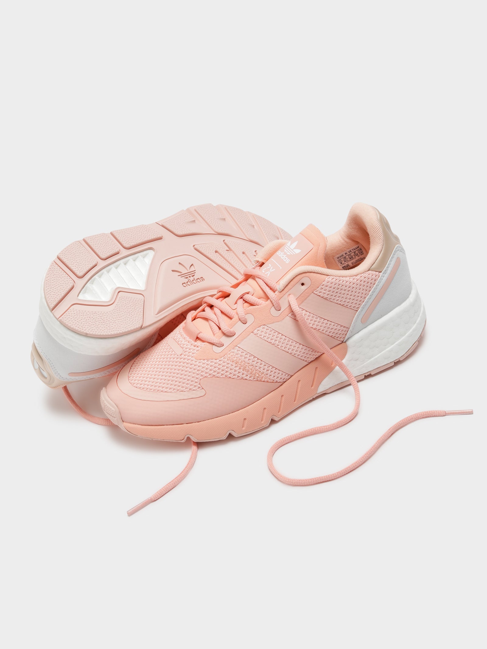Adidas Womens ZK 1K Boost sneaker Pink/White | Glue Store