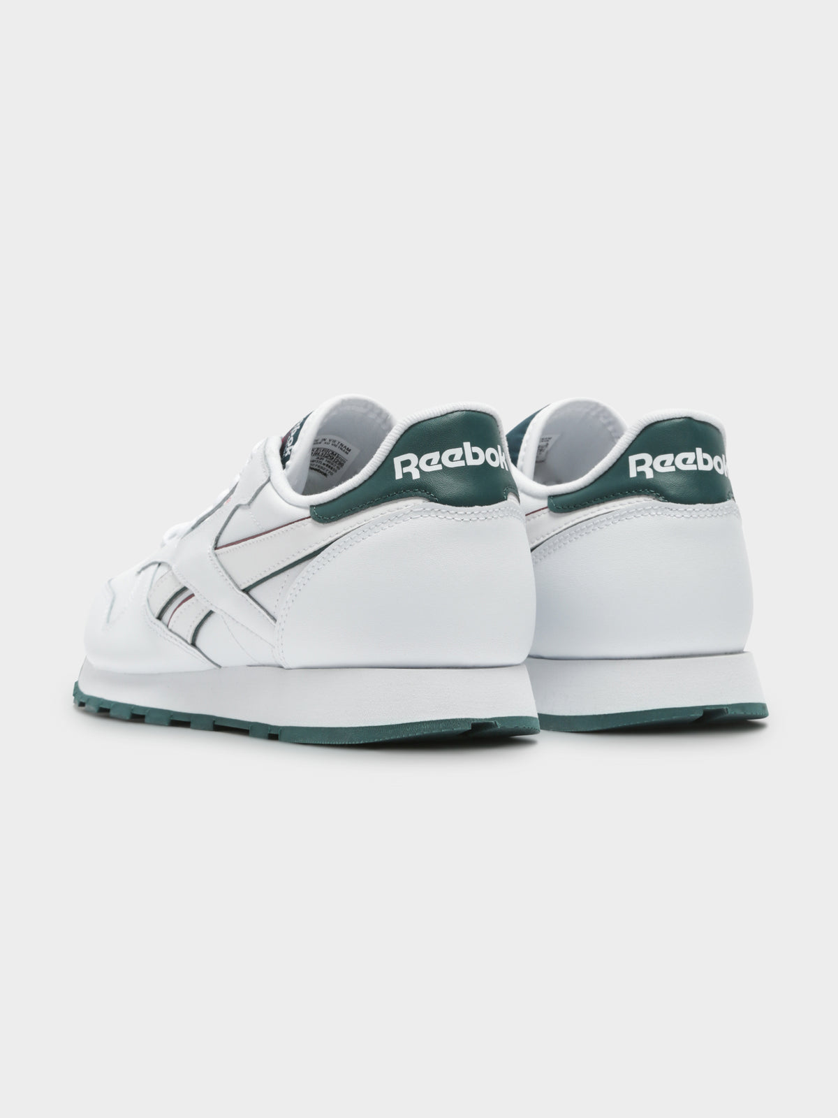 Unisex Classic Leather Sneaker in Green &amp; White
