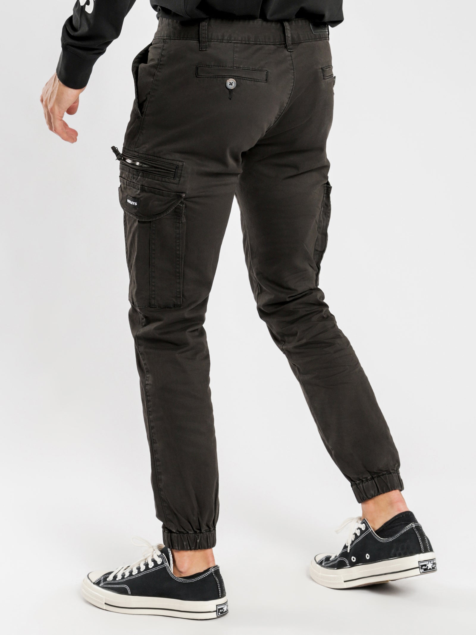 Henleys Eagle Cargo Pants in Black Black Glue Store