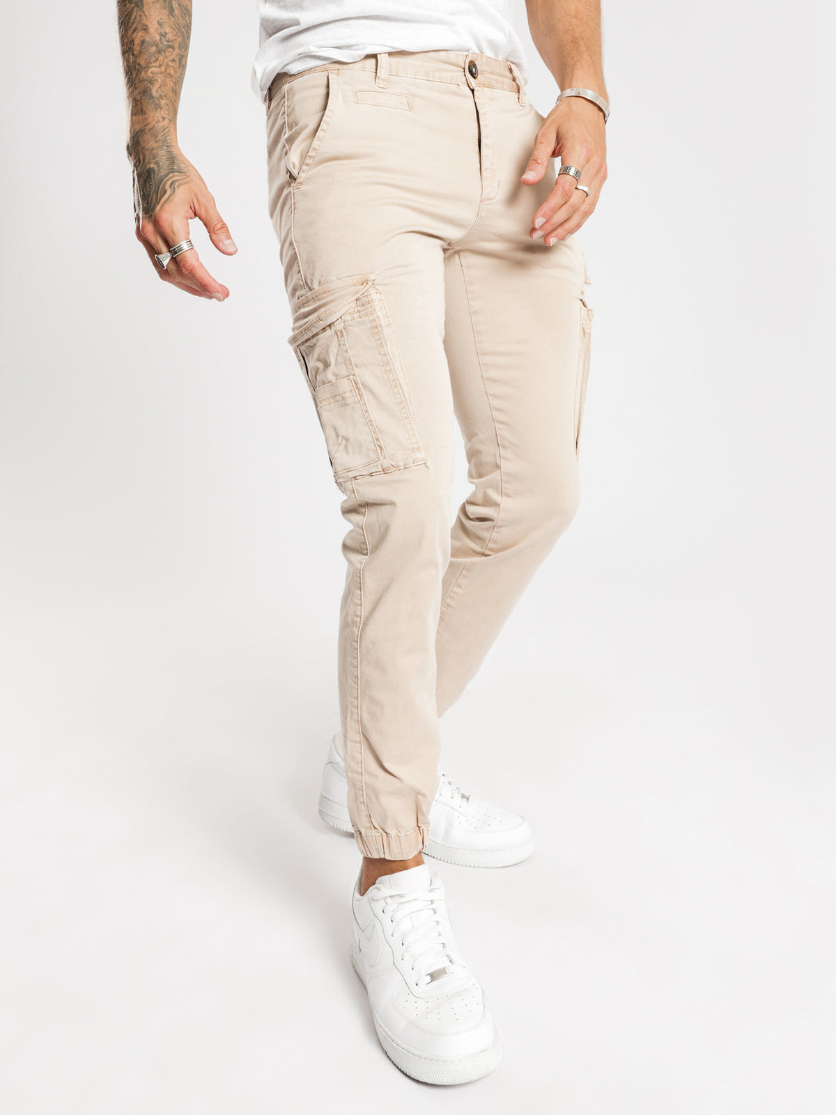 Eagle Cargo Pants in Stone