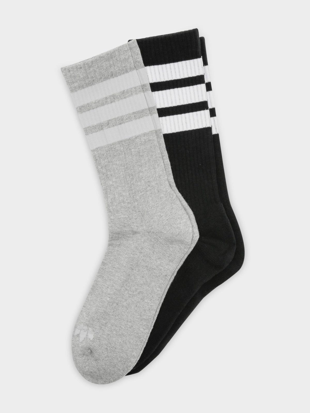 2 Pairs of Three Stripe Socks in Multi